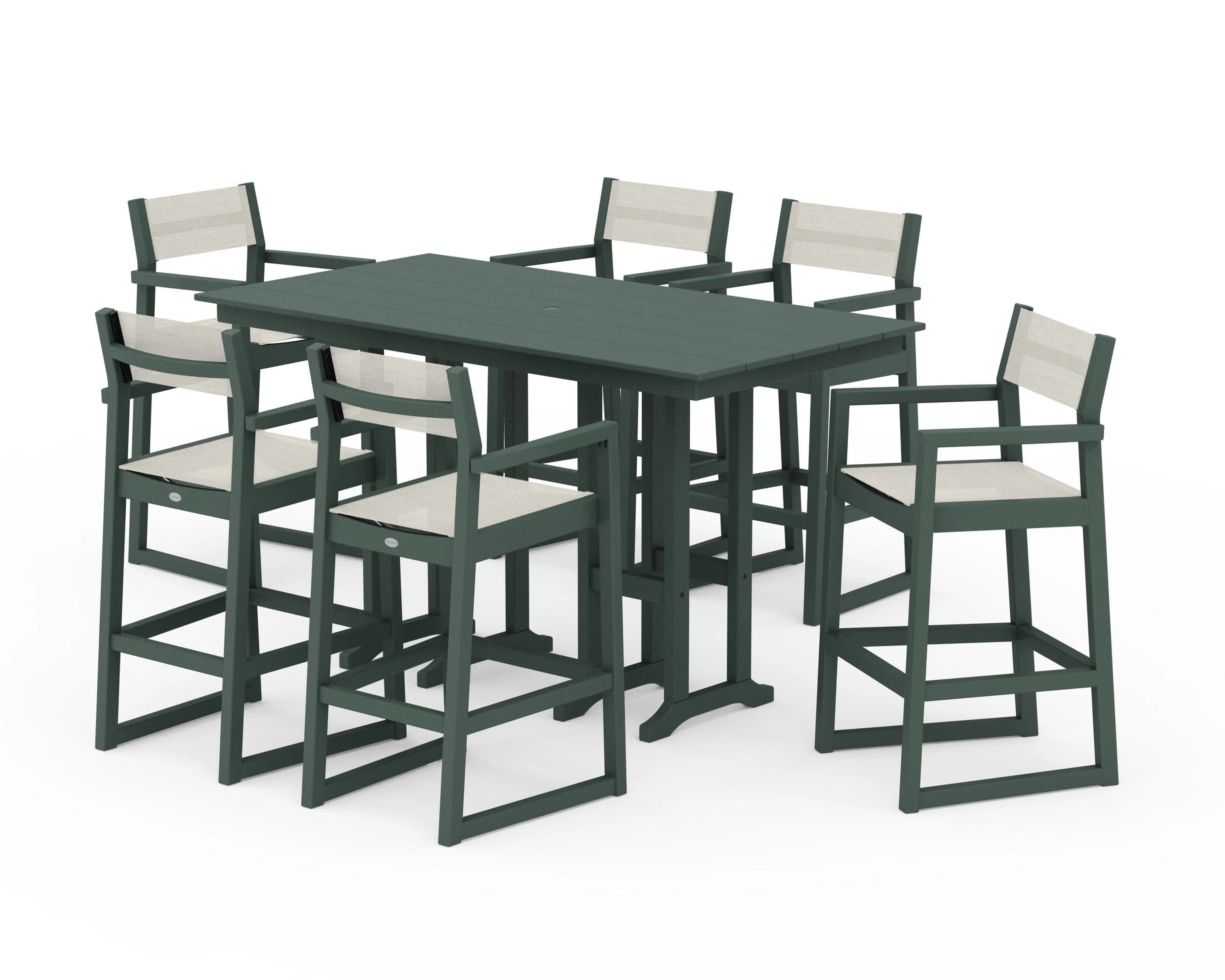 EDGE Sling Arm Chair 7-Piece Farmhouse Bar Set - Image 13