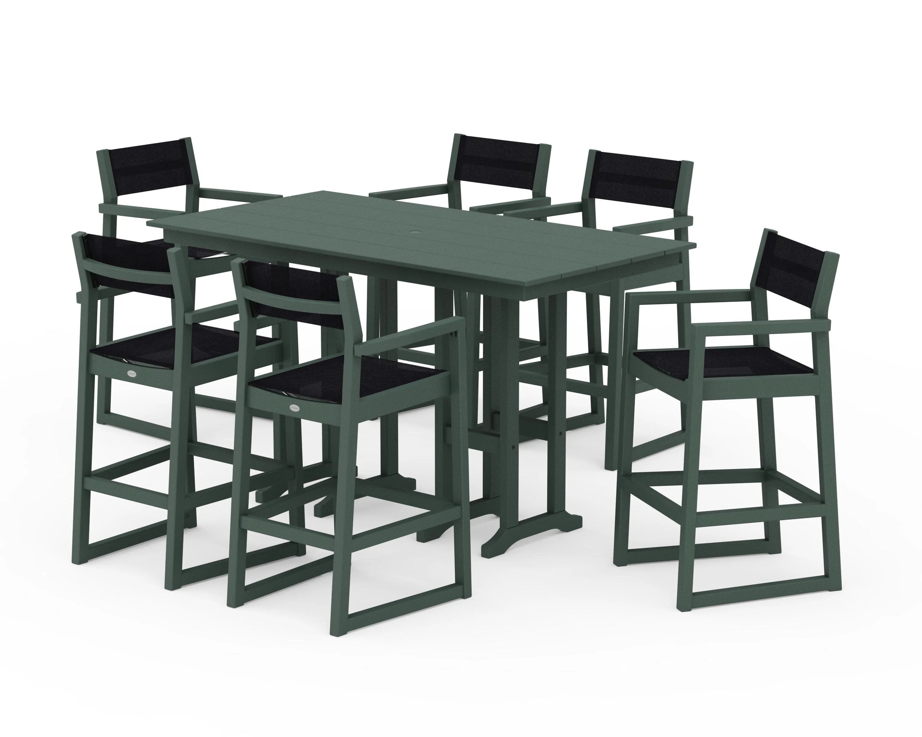 EDGE Sling Arm Chair 7-Piece Farmhouse Bar Set - Image 16