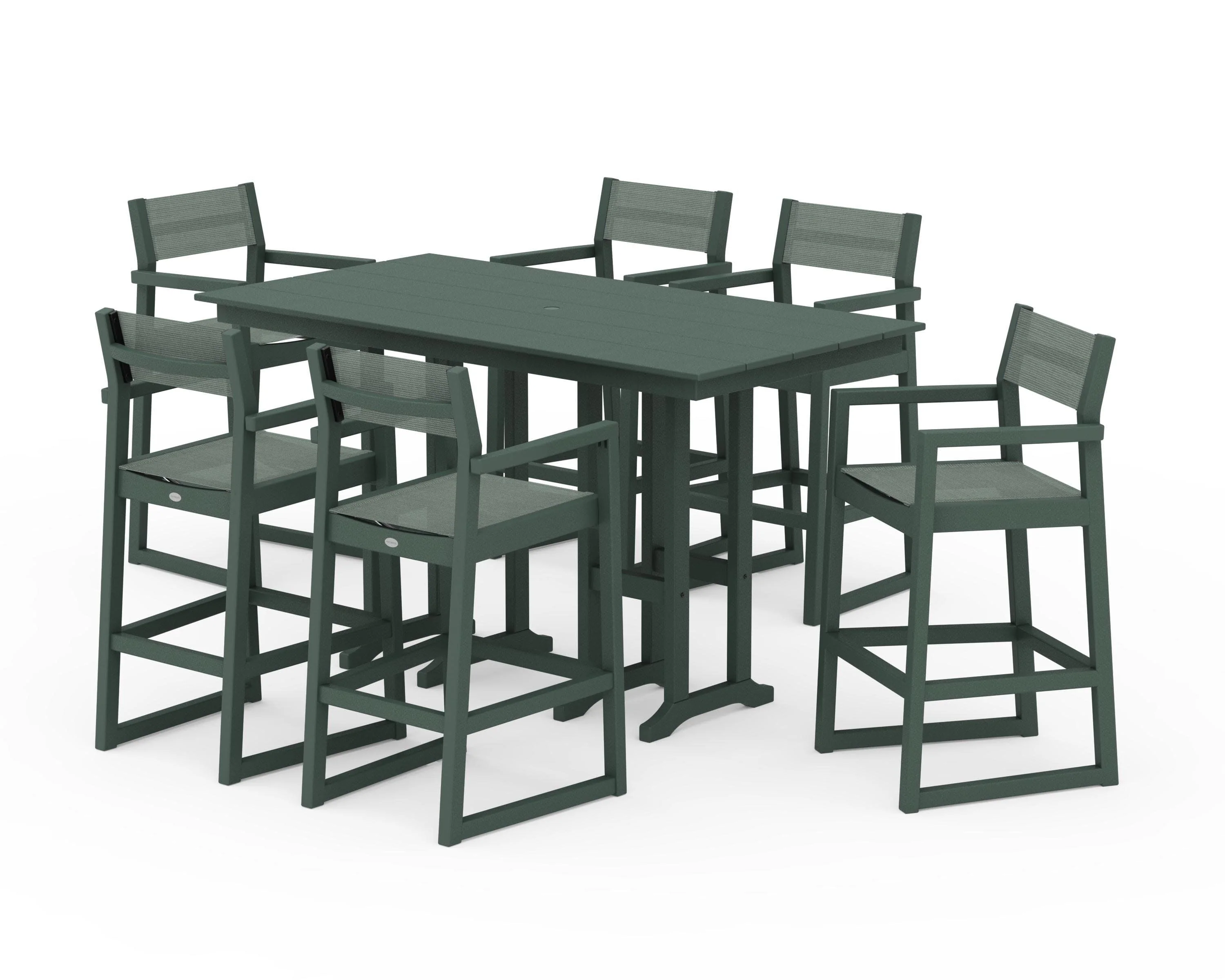 EDGE Sling Arm Chair 7-Piece Farmhouse Bar Set - Image 18