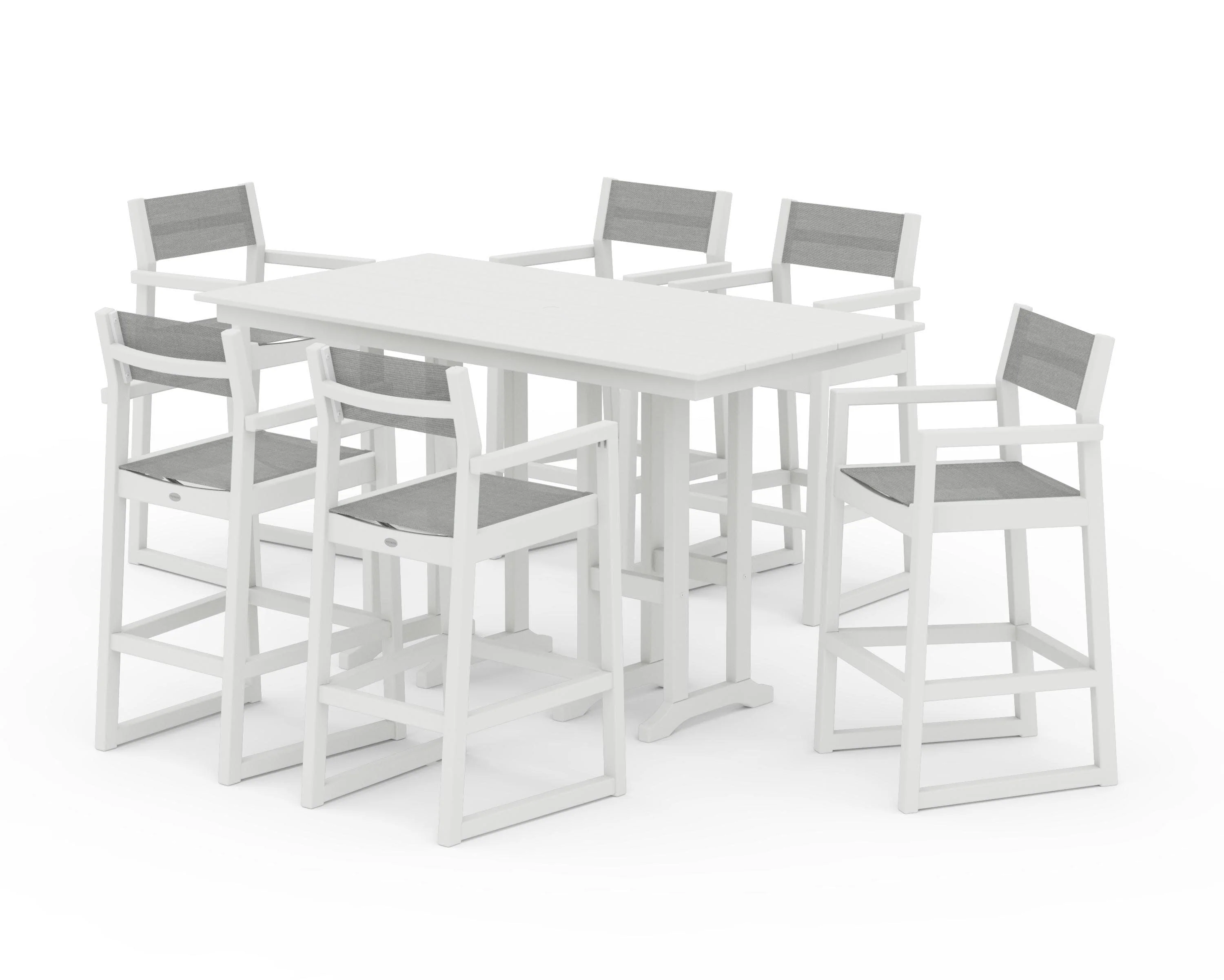 EDGE Sling Arm Chair 7-Piece Farmhouse Bar Set - Image 21