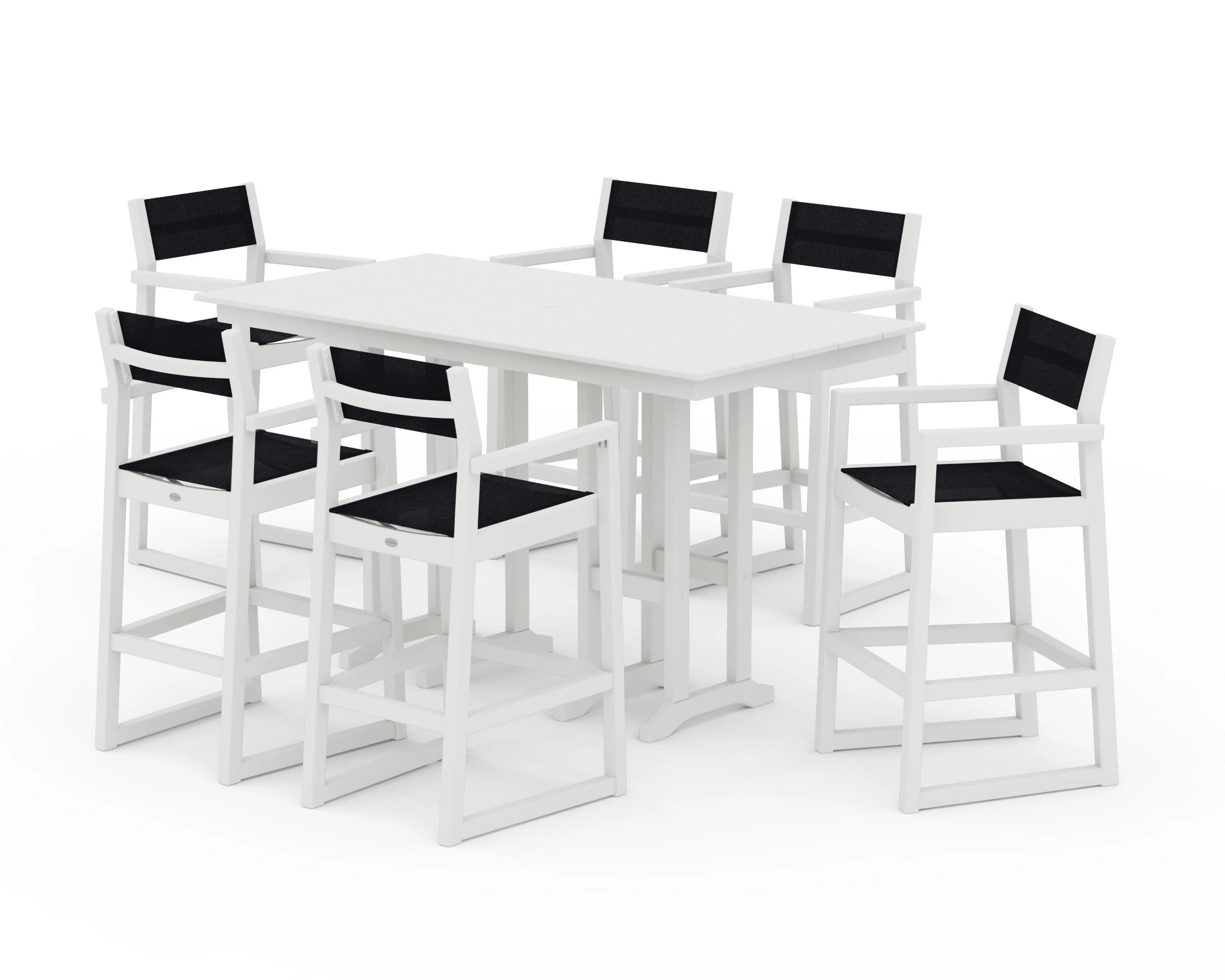 EDGE Sling Arm Chair 7-Piece Farmhouse Bar Set - Image 27