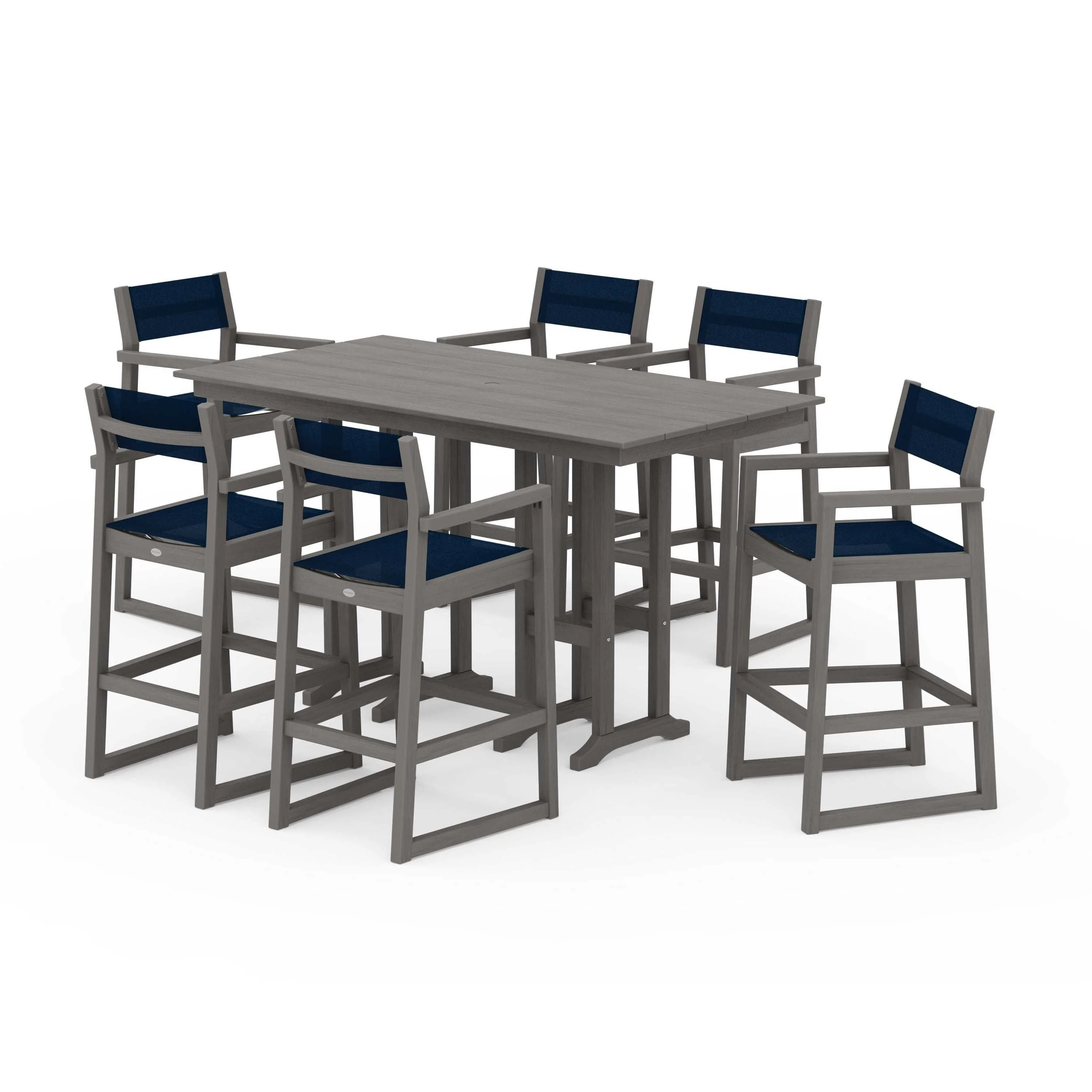 EDGE Sling Arm Chair 7-Piece Farmhouse Bar Set - Image 52