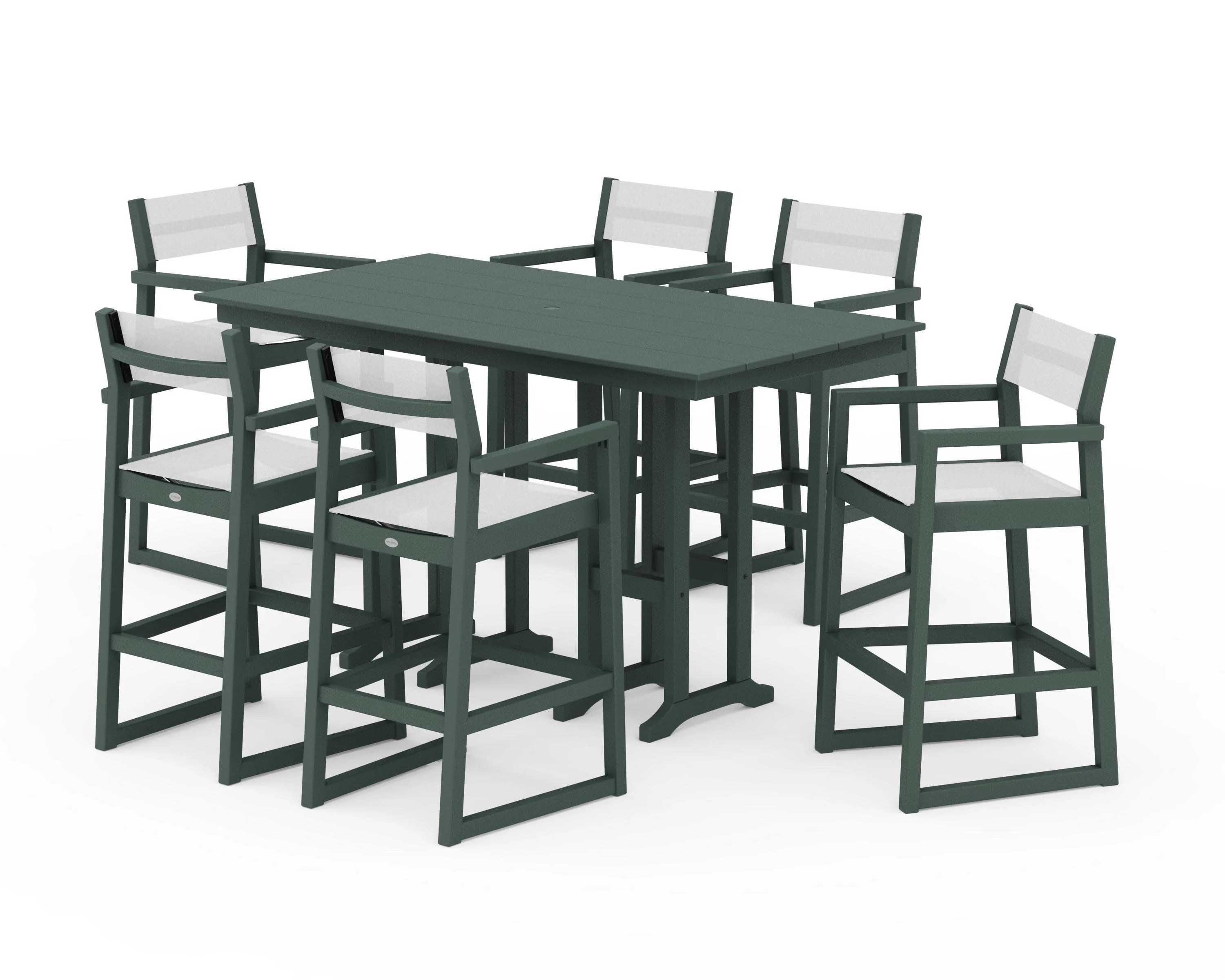 EDGE Sling Arm Chair 7-Piece Farmhouse Bar Set - Image 8