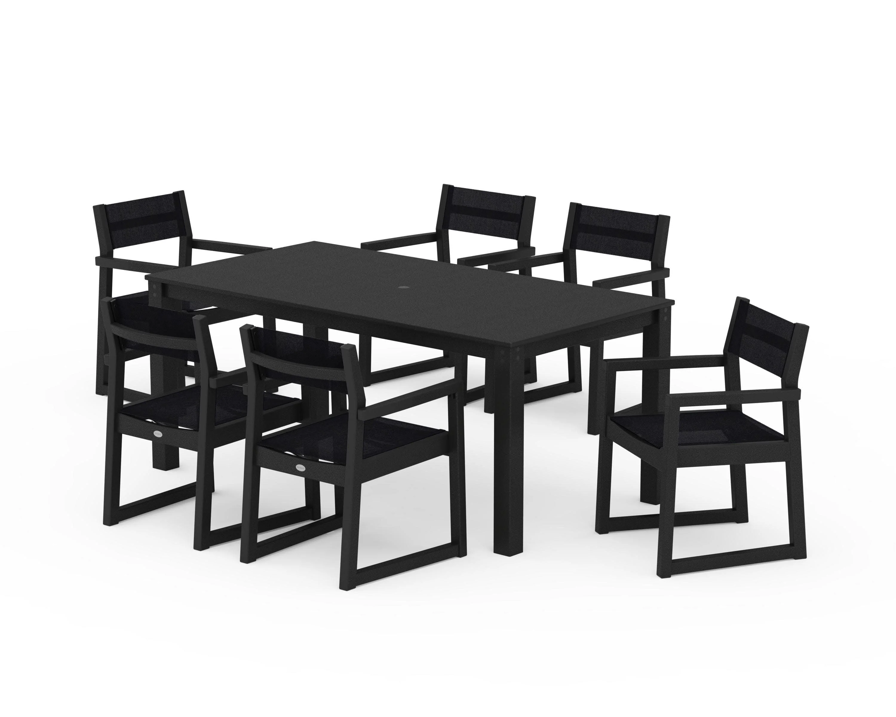 EDGE Sling Arm Chair 7-Piece Parsons Dining Set - Image 10