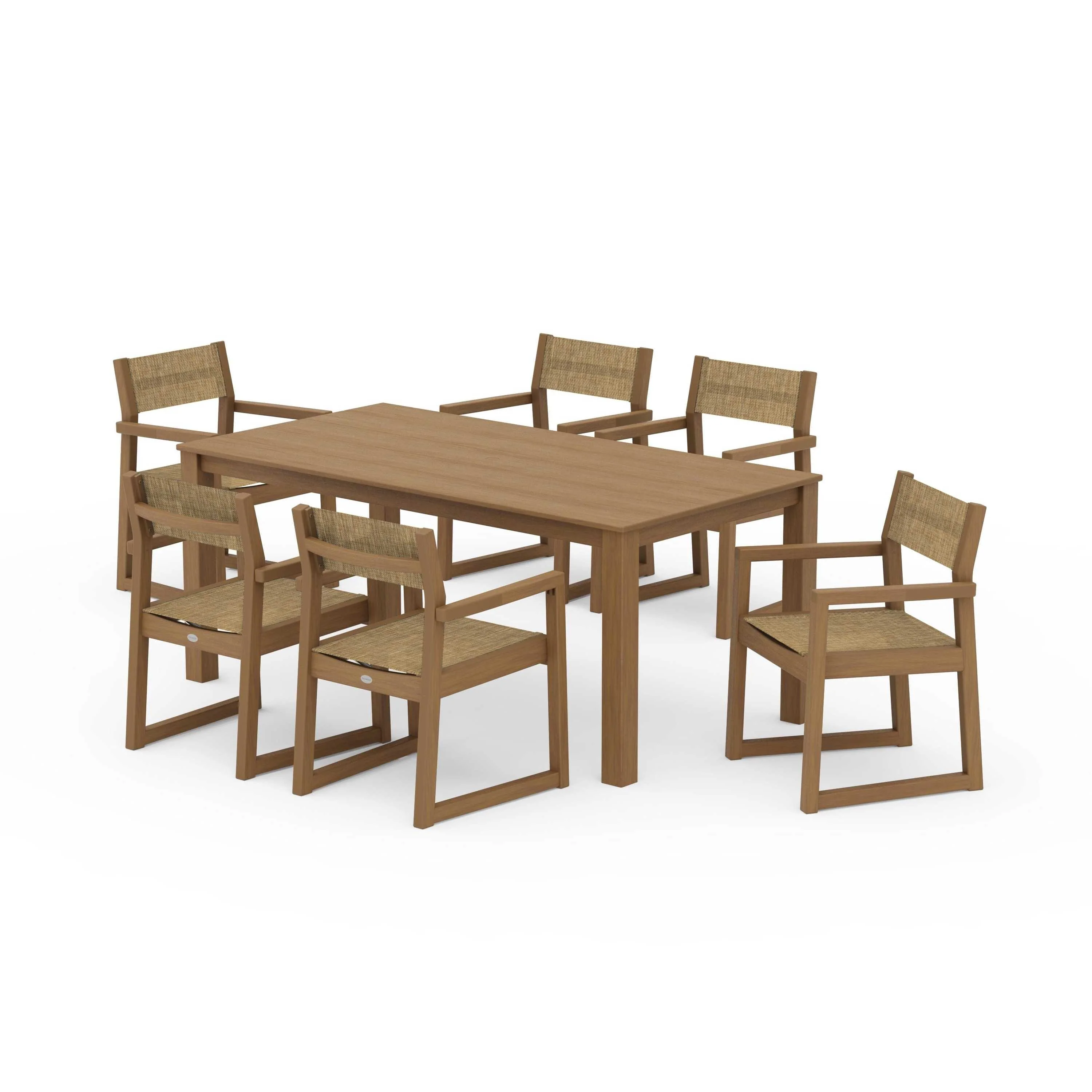 EDGE Sling Arm Chair 7-Piece Parsons Dining Set - Image 106