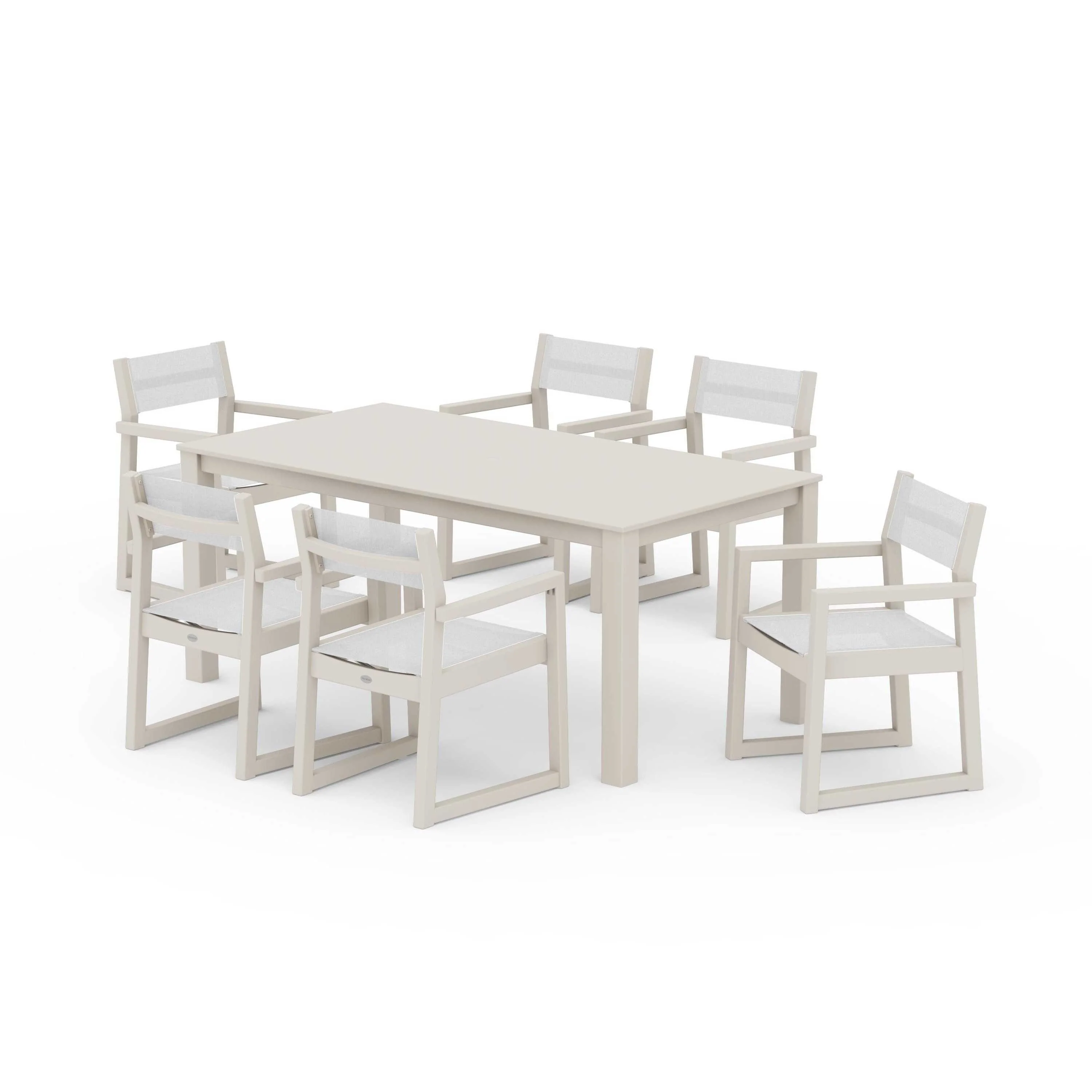 EDGE Sling Arm Chair 7-Piece Parsons Dining Set - Image 108