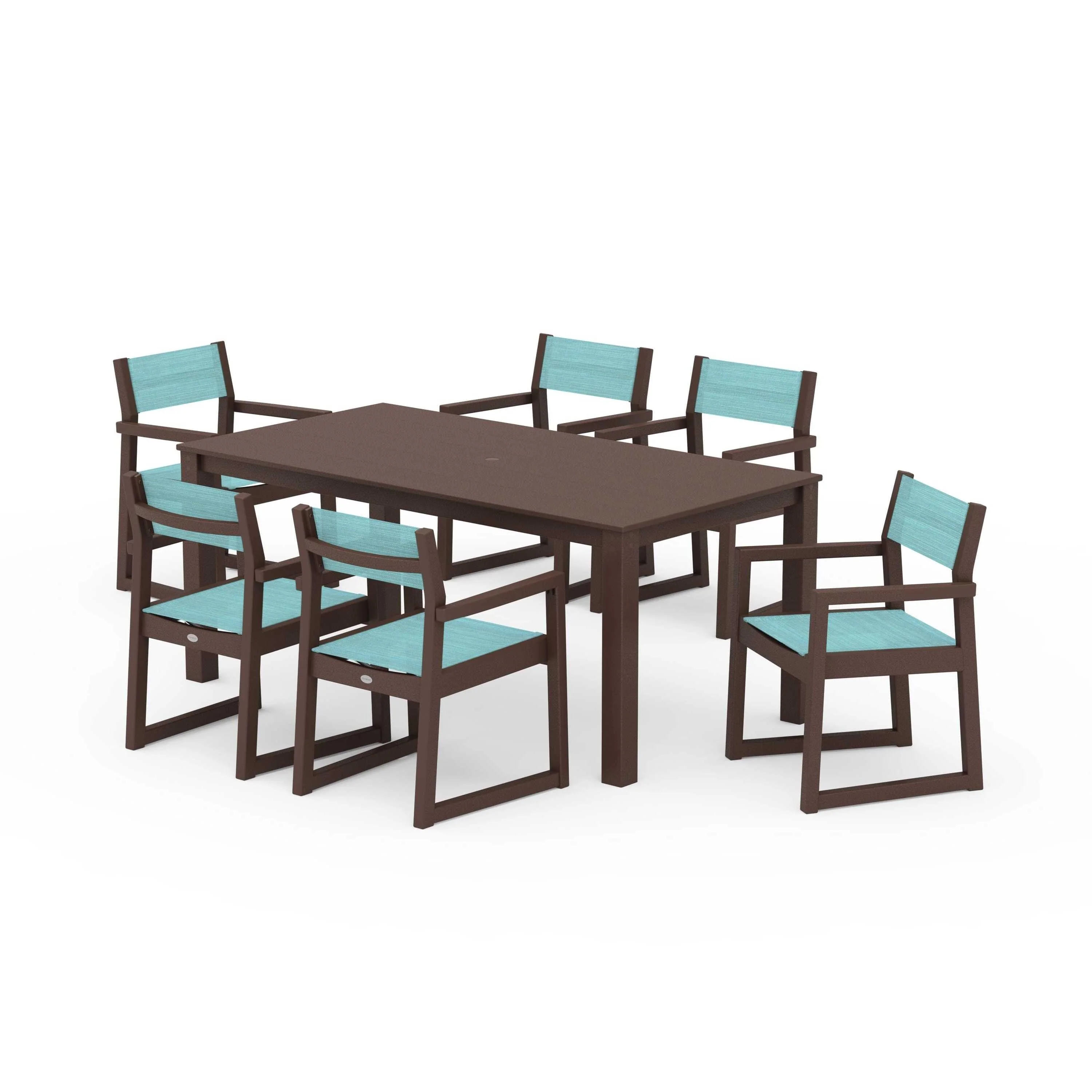 EDGE Sling Arm Chair 7-Piece Parsons Dining Set - Image 110