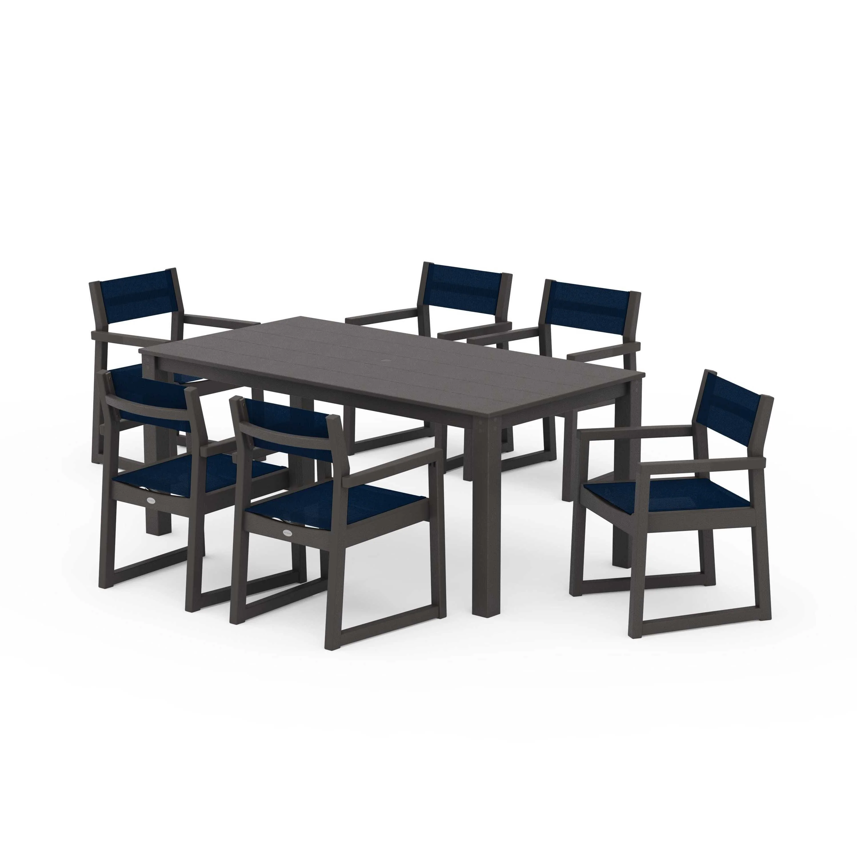 EDGE Sling Arm Chair 7-Piece Parsons Dining Set - Image 113