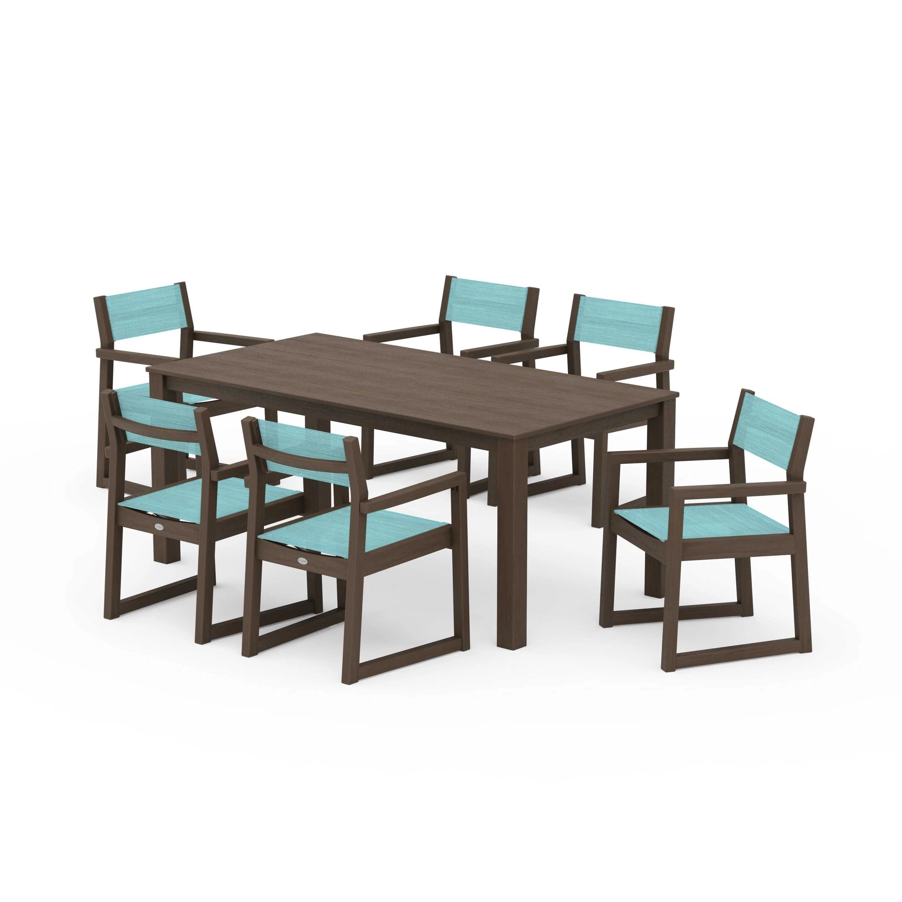 EDGE Sling Arm Chair 7-Piece Parsons Dining Set - Image 114