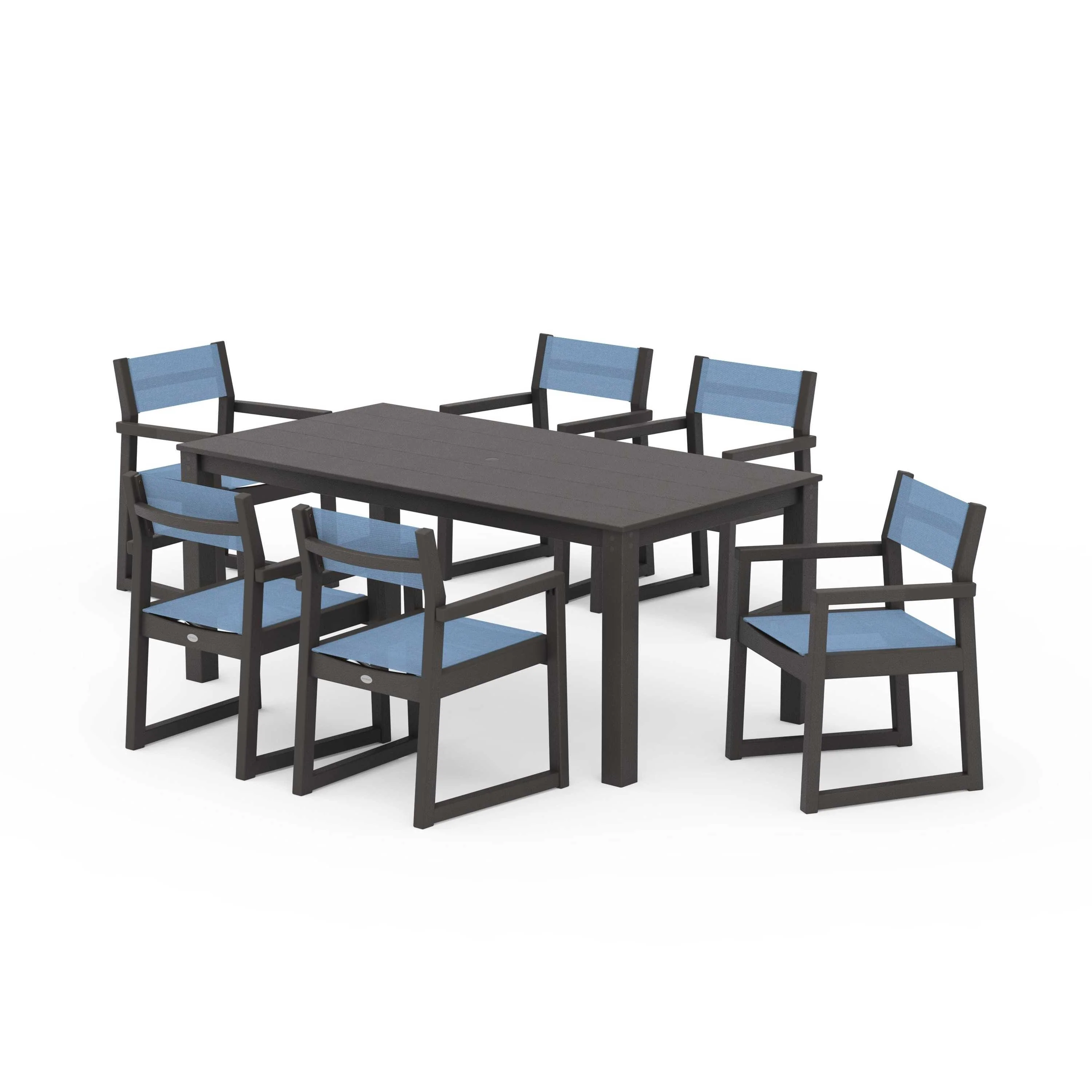 EDGE Sling Arm Chair 7-Piece Parsons Dining Set - Image 120
