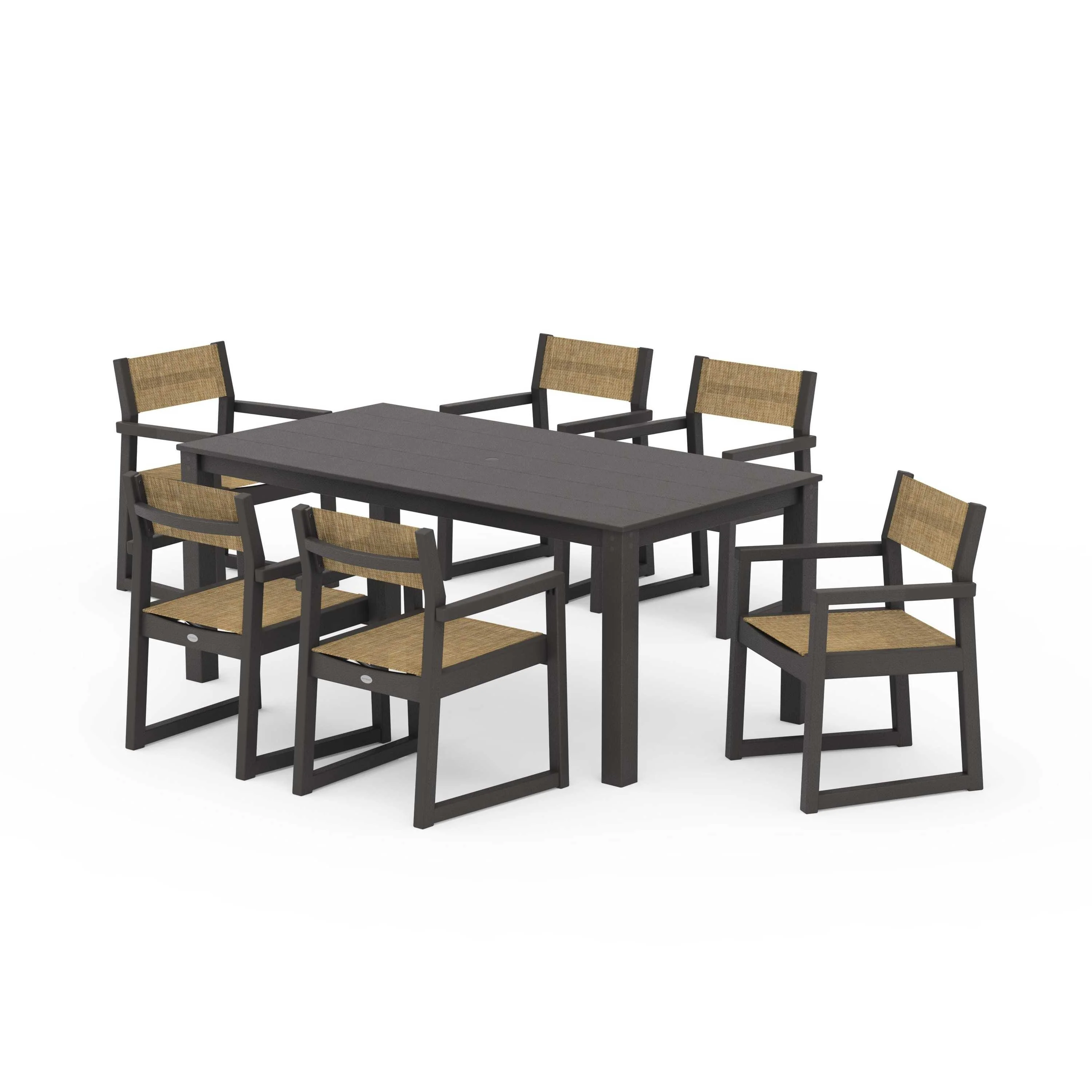 EDGE Sling Arm Chair 7-Piece Parsons Dining Set - Image 122