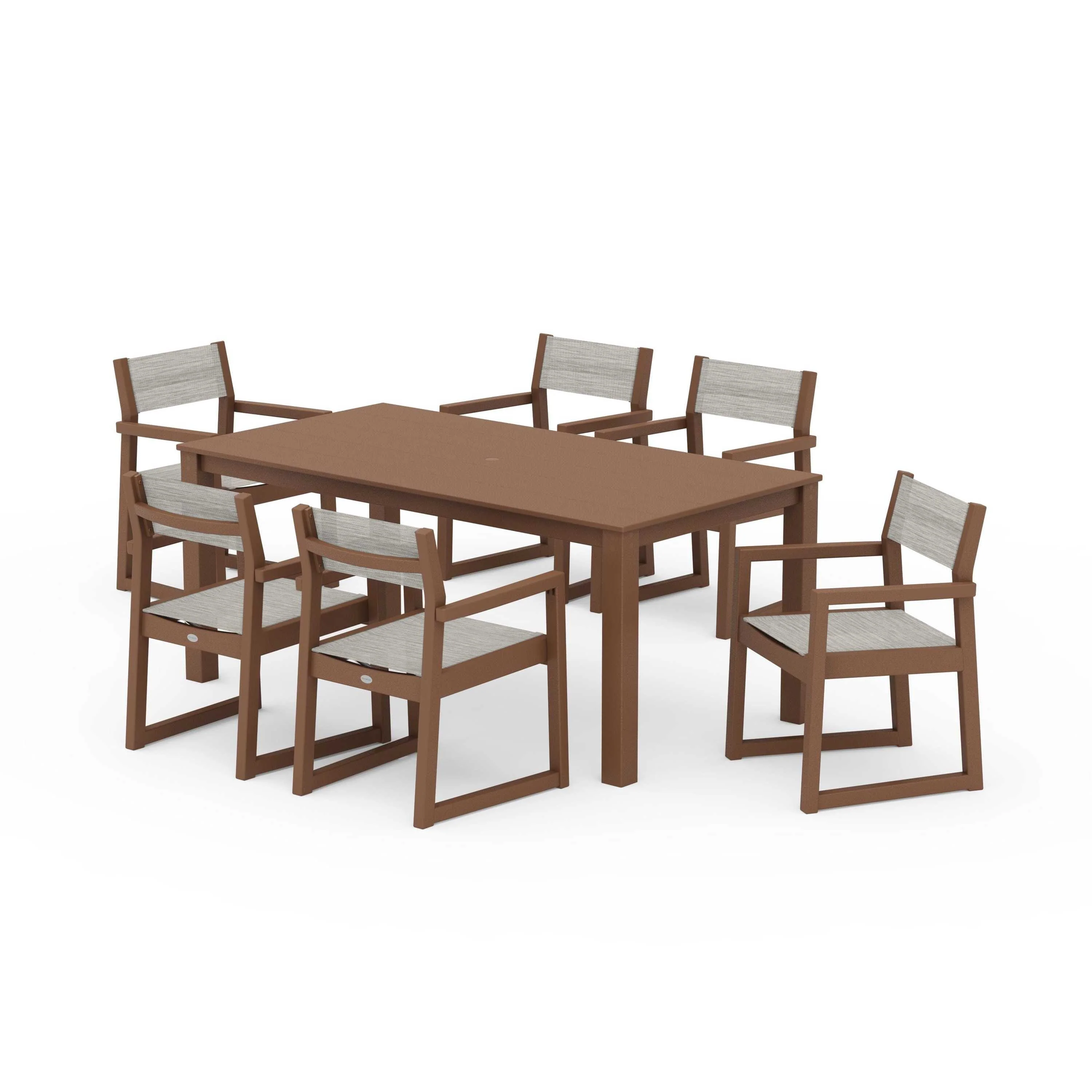 EDGE Sling Arm Chair 7-Piece Parsons Dining Set - Image 126