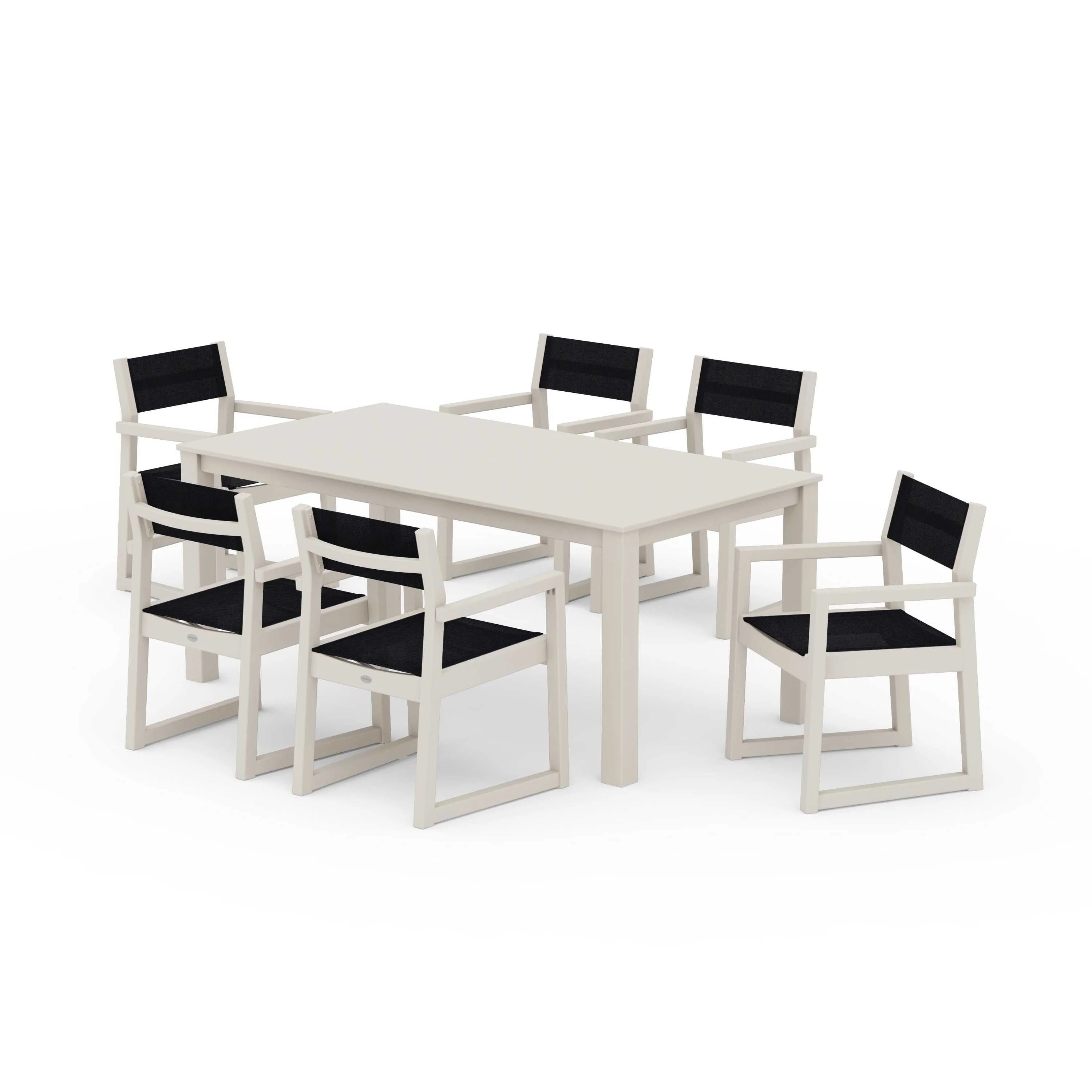 EDGE Sling Arm Chair 7-Piece Parsons Dining Set - Image 128