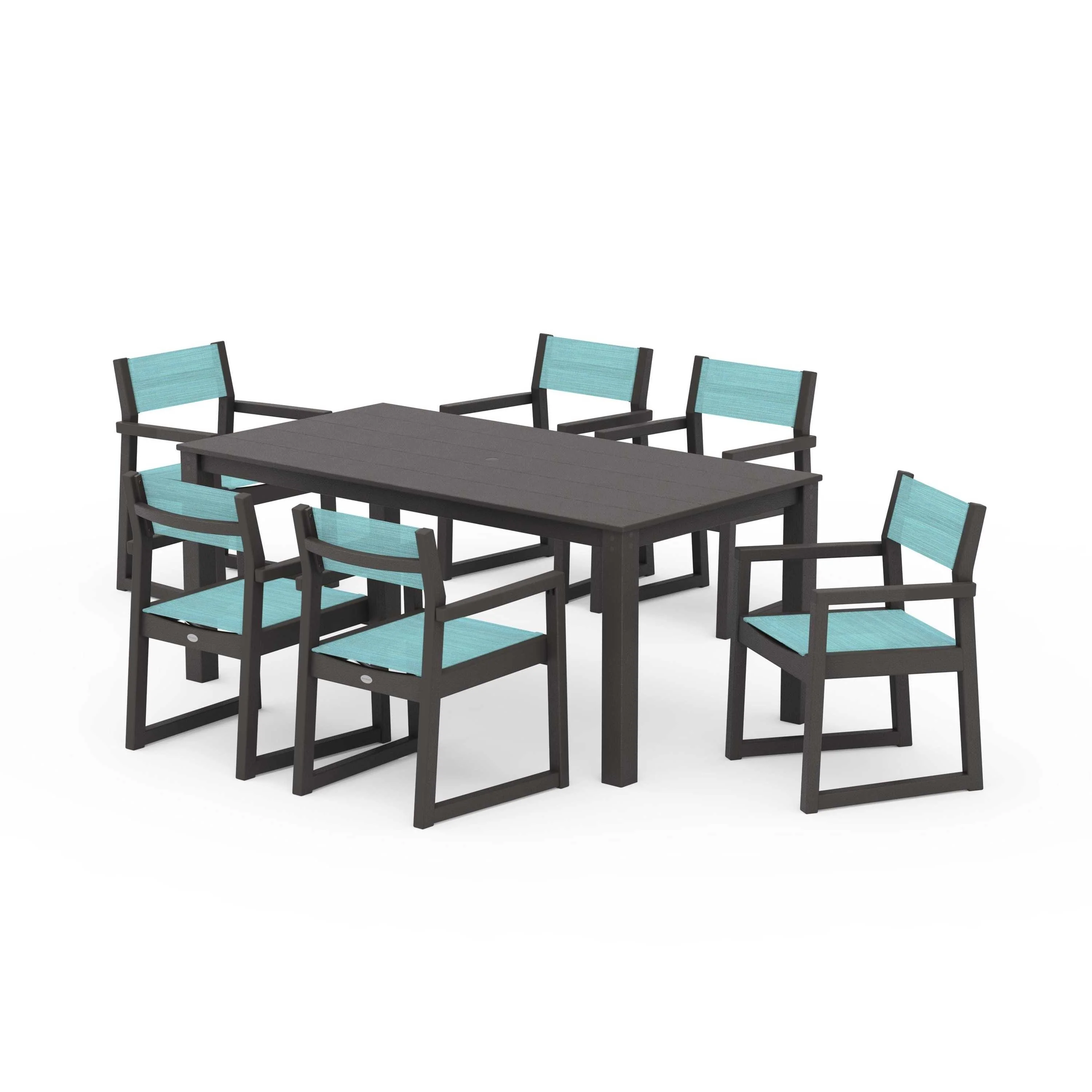 EDGE Sling Arm Chair 7-Piece Parsons Dining Set - Image 129