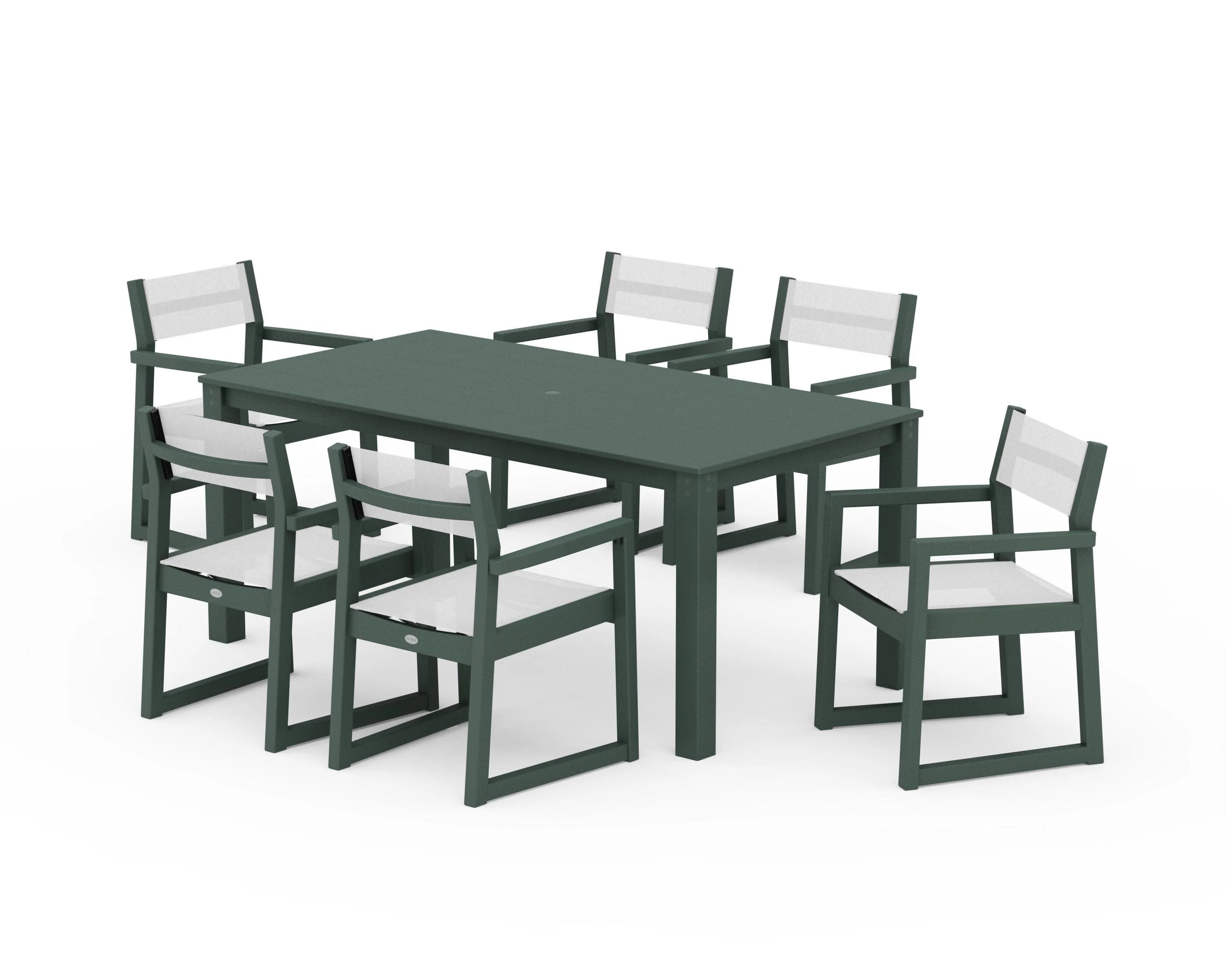 EDGE Sling Arm Chair 7-Piece Parsons Dining Set - Image 13