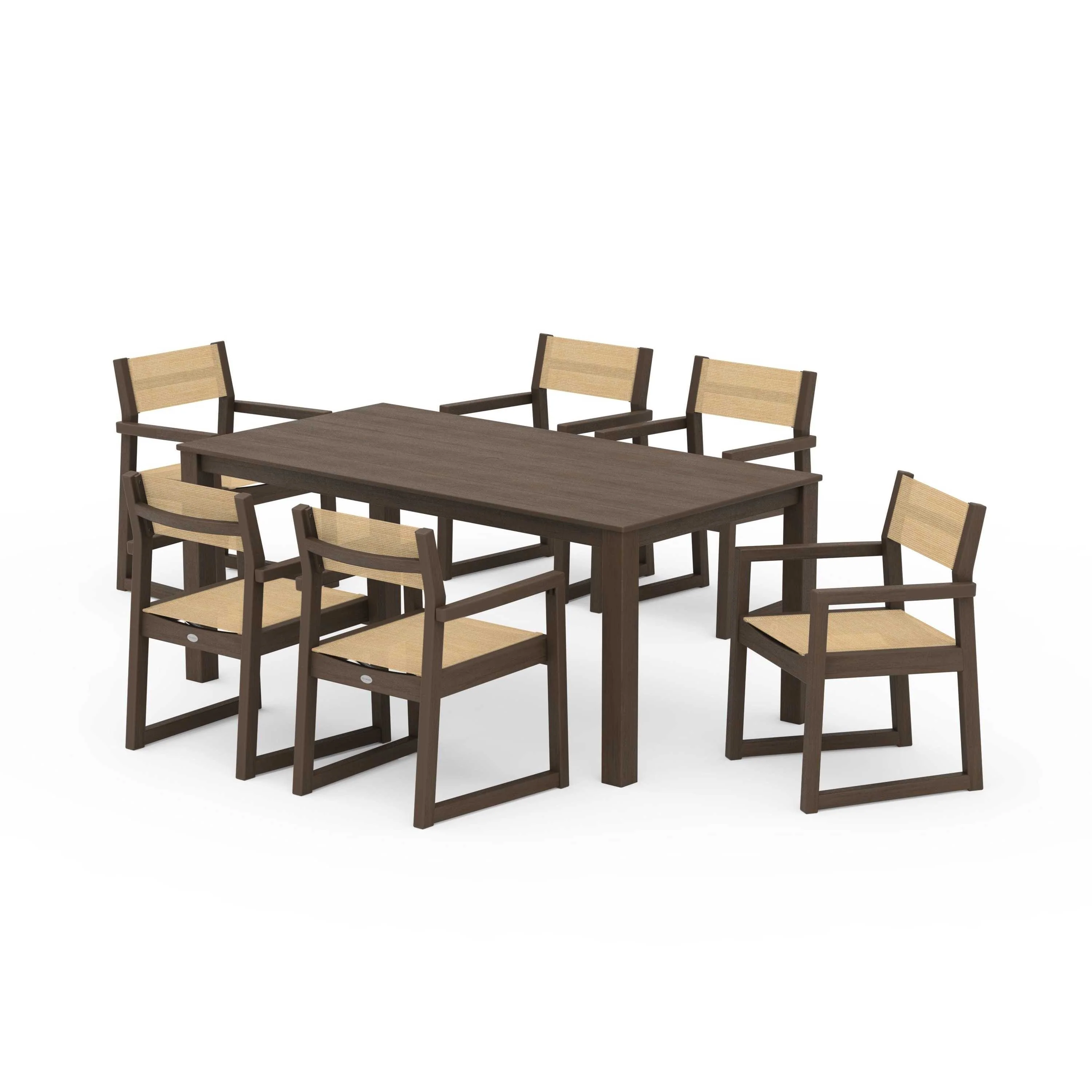 EDGE Sling Arm Chair 7-Piece Parsons Dining Set - Image 130