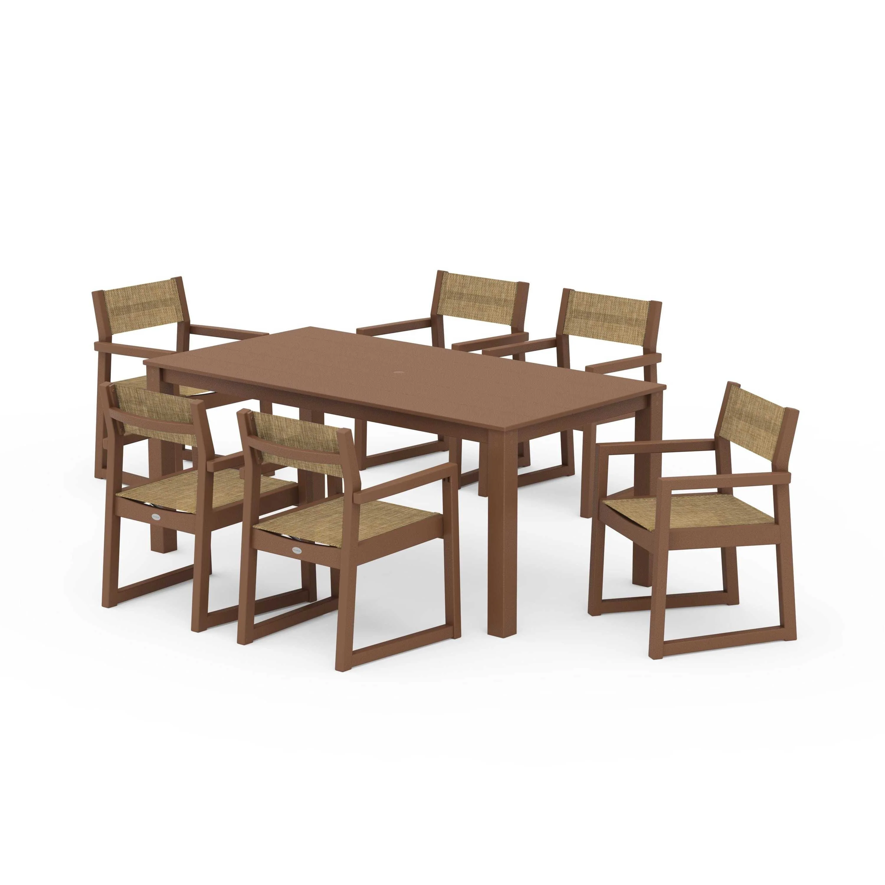 EDGE Sling Arm Chair 7-Piece Parsons Dining Set - Image 132