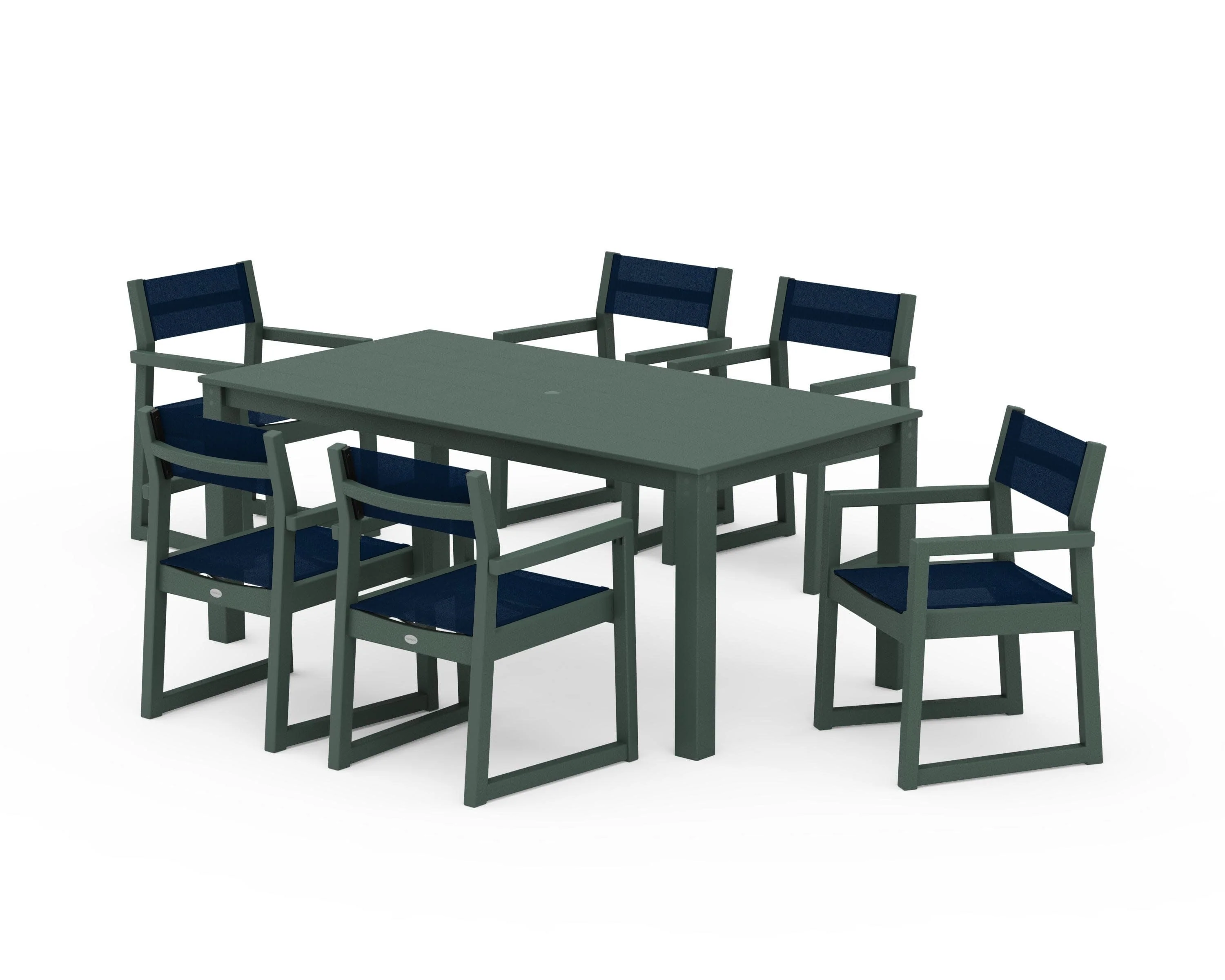 EDGE Sling Arm Chair 7-Piece Parsons Dining Set - Image 14