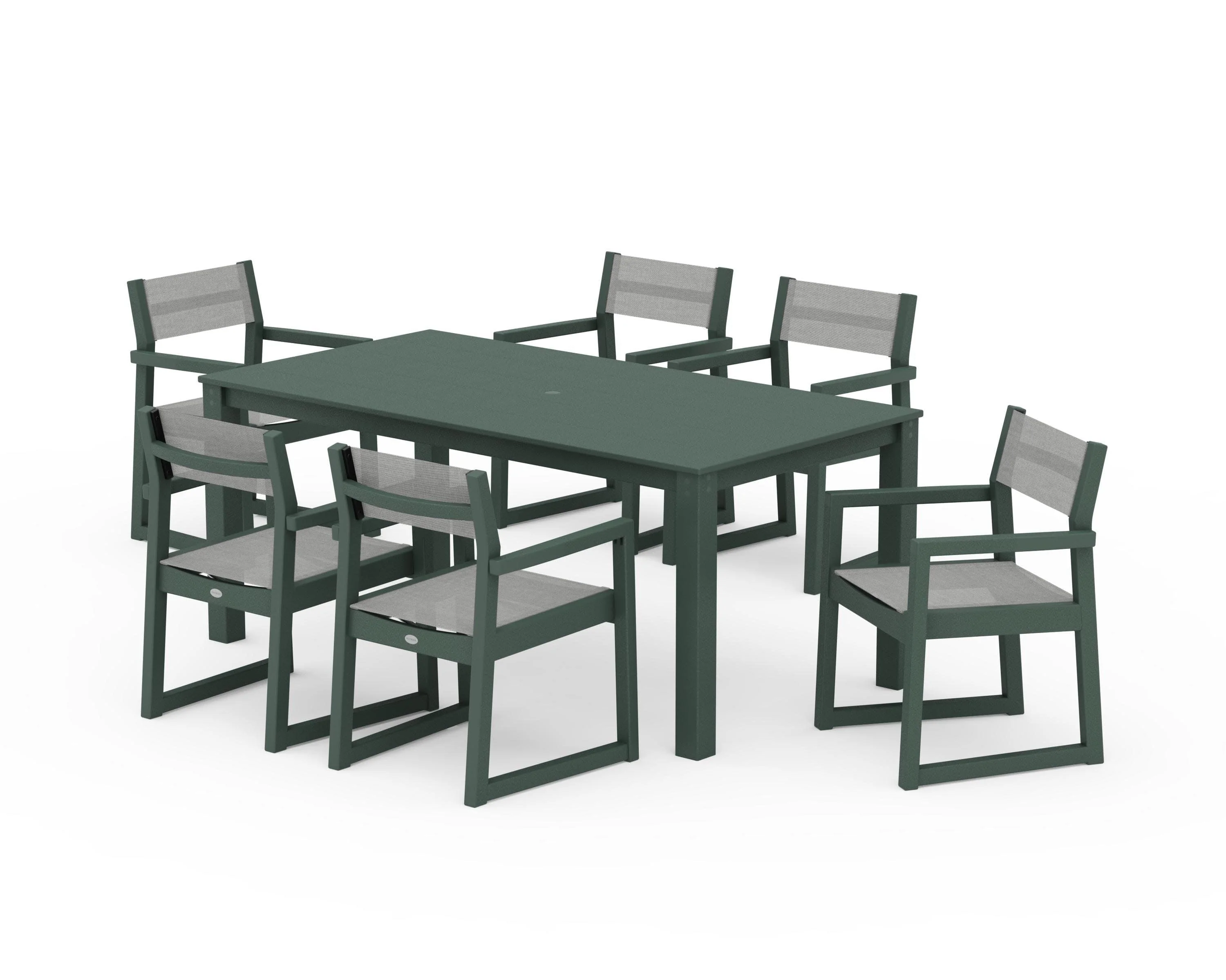 EDGE Sling Arm Chair 7-Piece Parsons Dining Set - Image 15