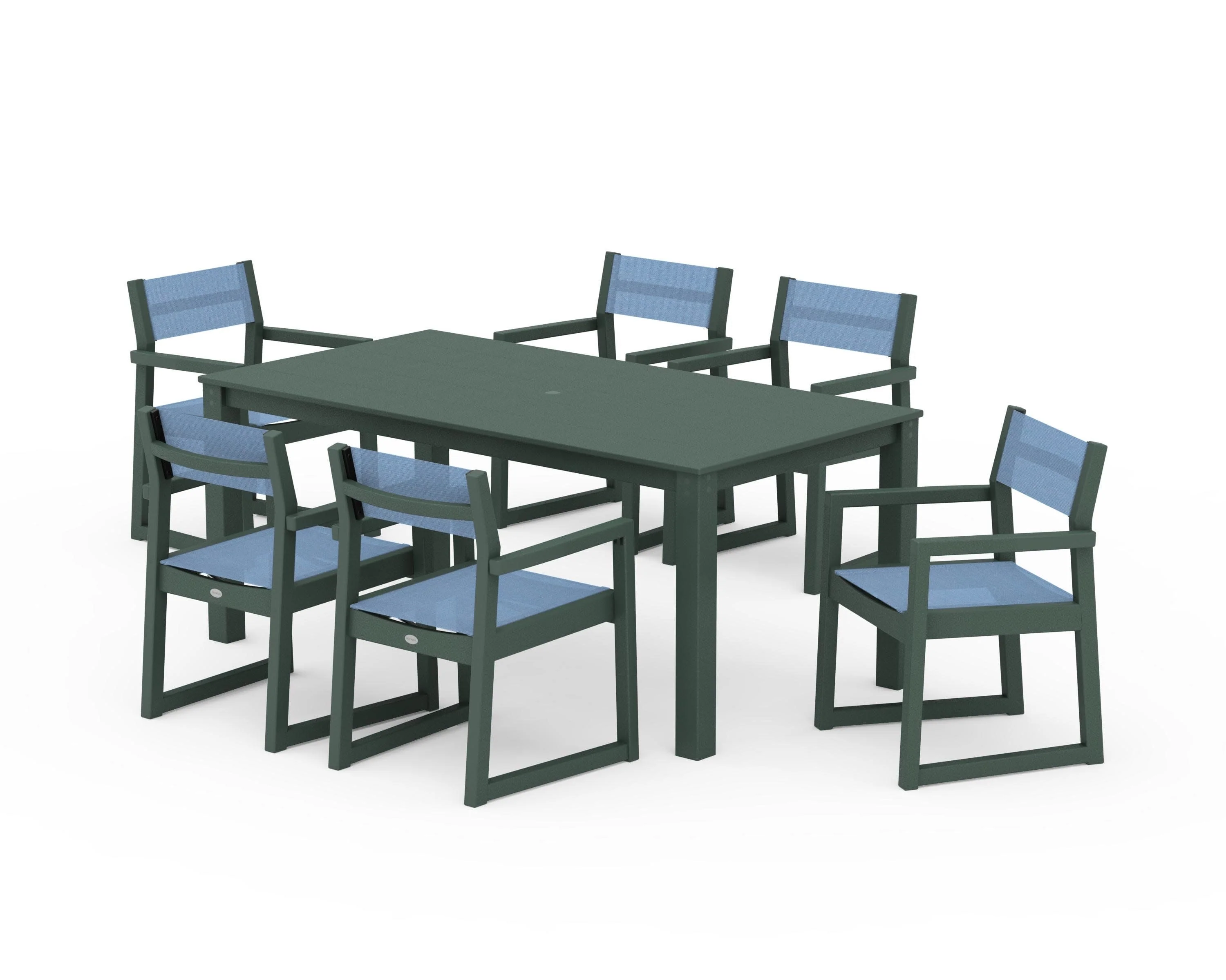 EDGE Sling Arm Chair 7-Piece Parsons Dining Set - Image 16