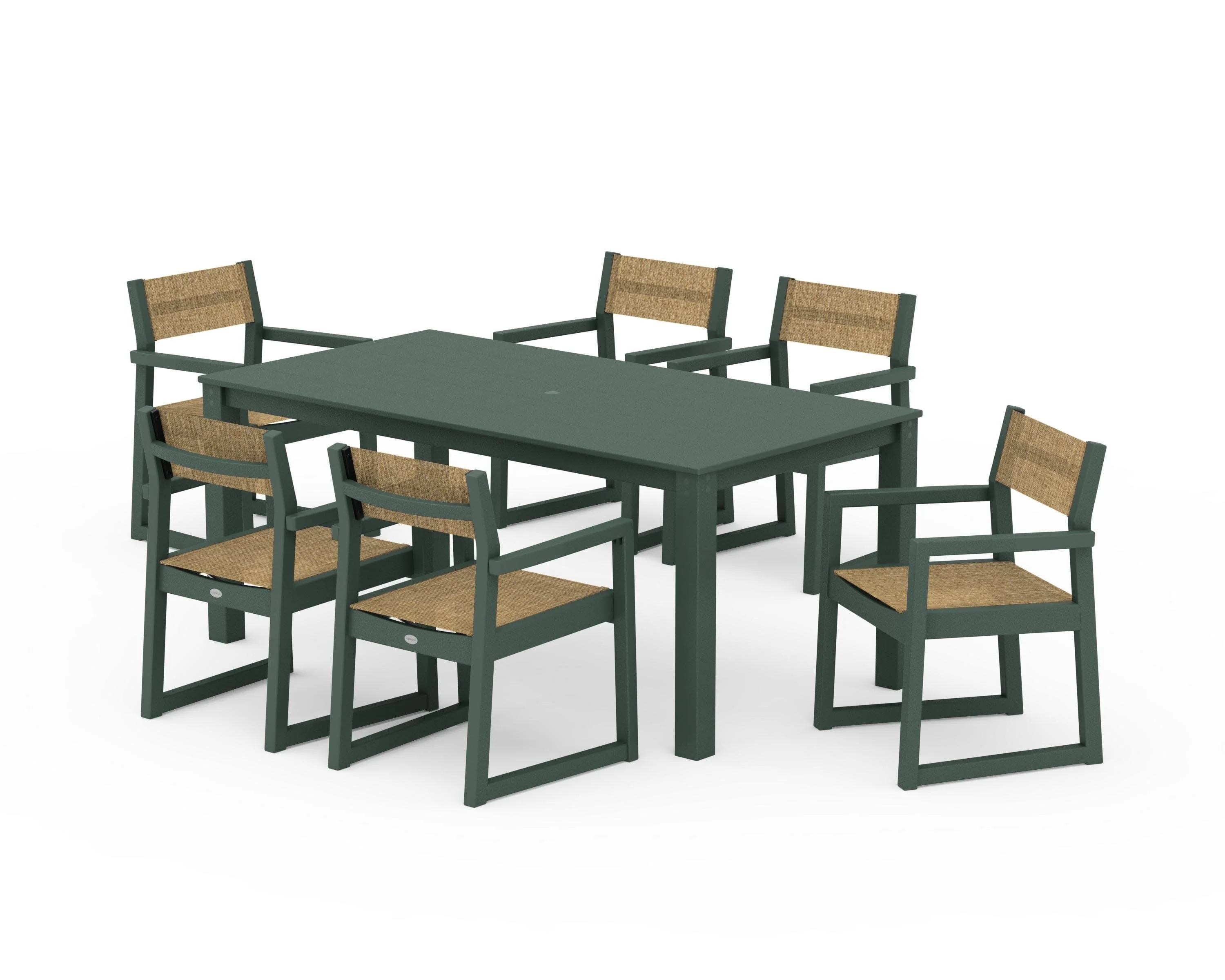 EDGE Sling Arm Chair 7-Piece Parsons Dining Set - Image 17