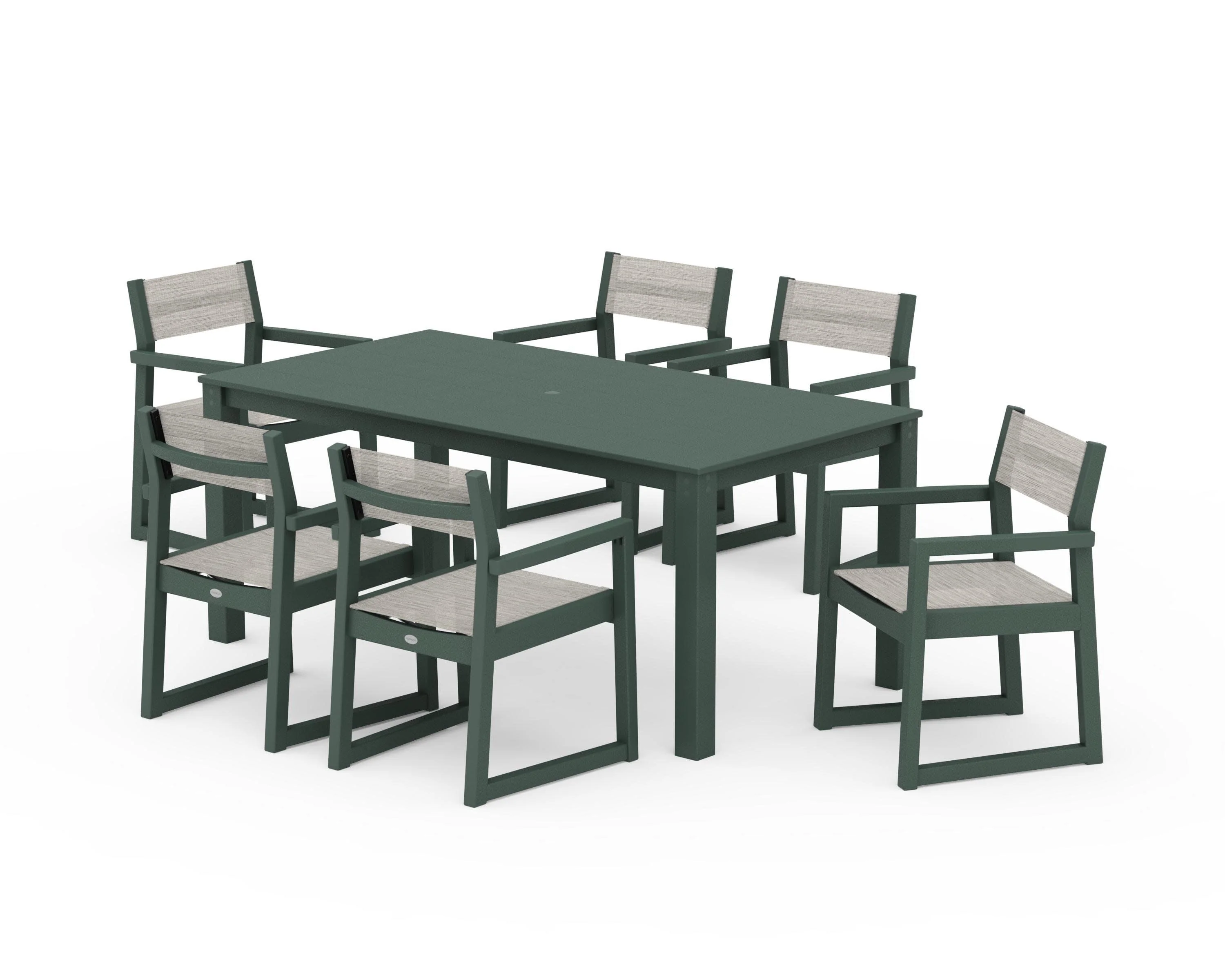 EDGE Sling Arm Chair 7-Piece Parsons Dining Set - Image 19