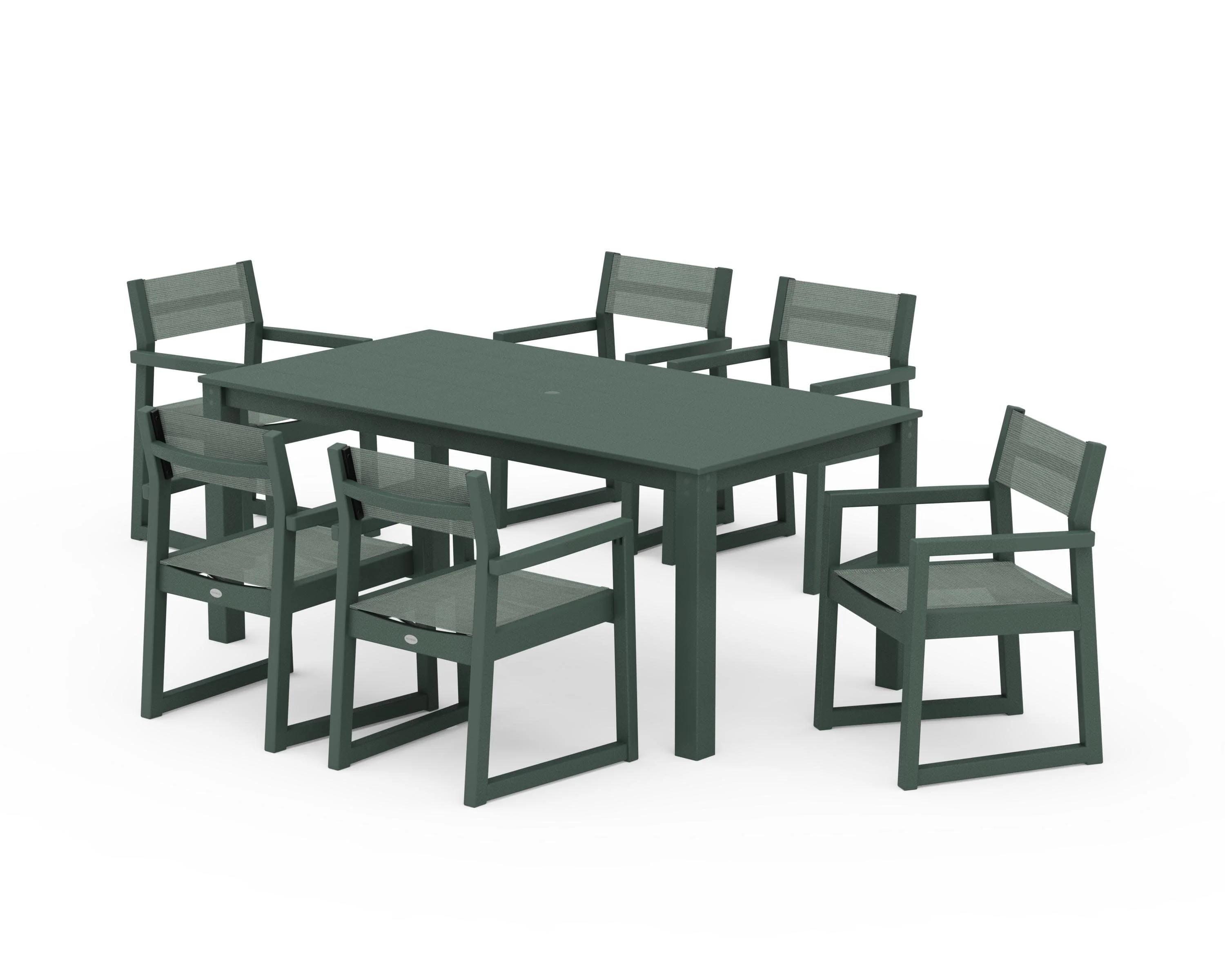 EDGE Sling Arm Chair 7-Piece Parsons Dining Set - Image 23