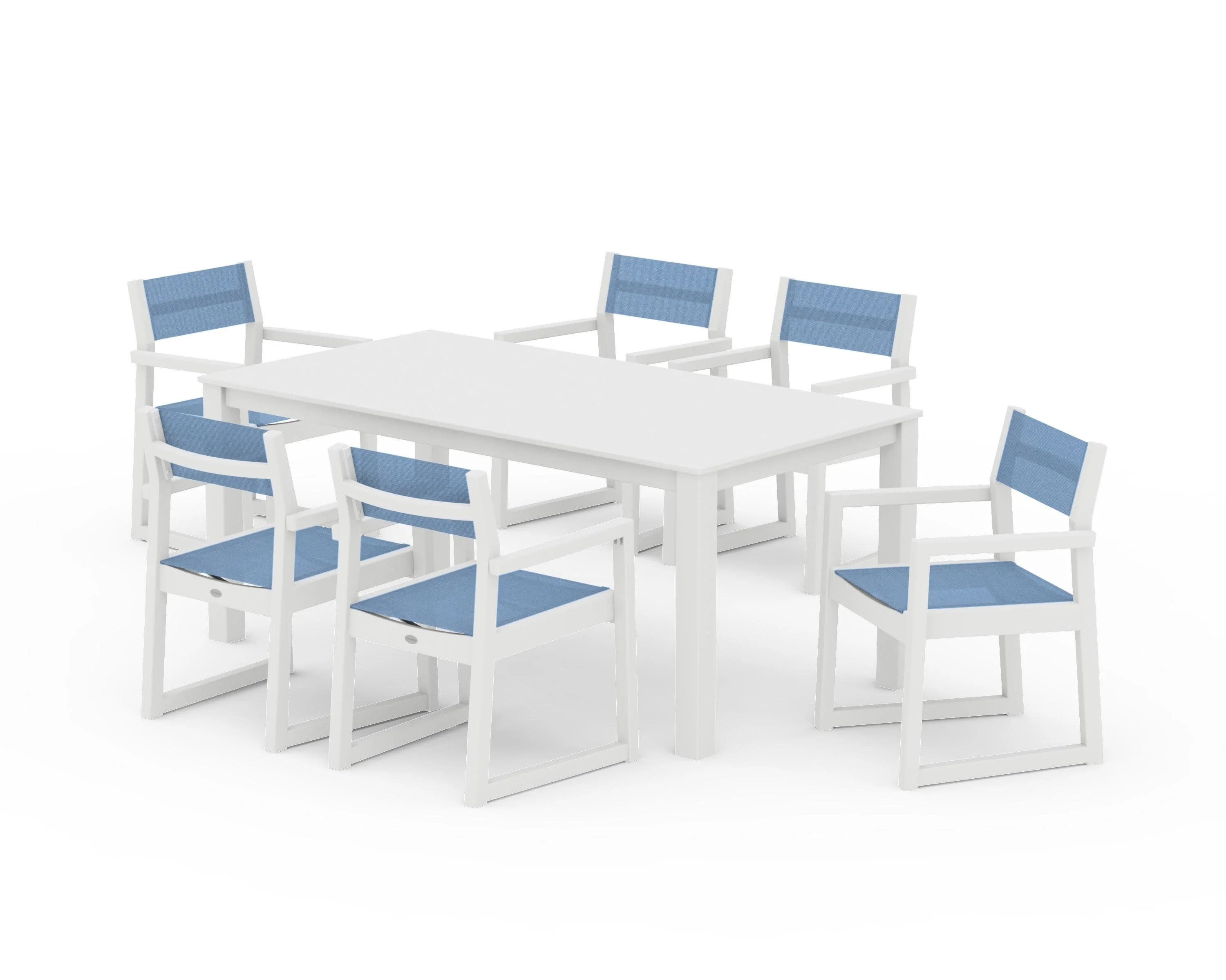 EDGE Sling Arm Chair 7-Piece Parsons Dining Set - Image 27