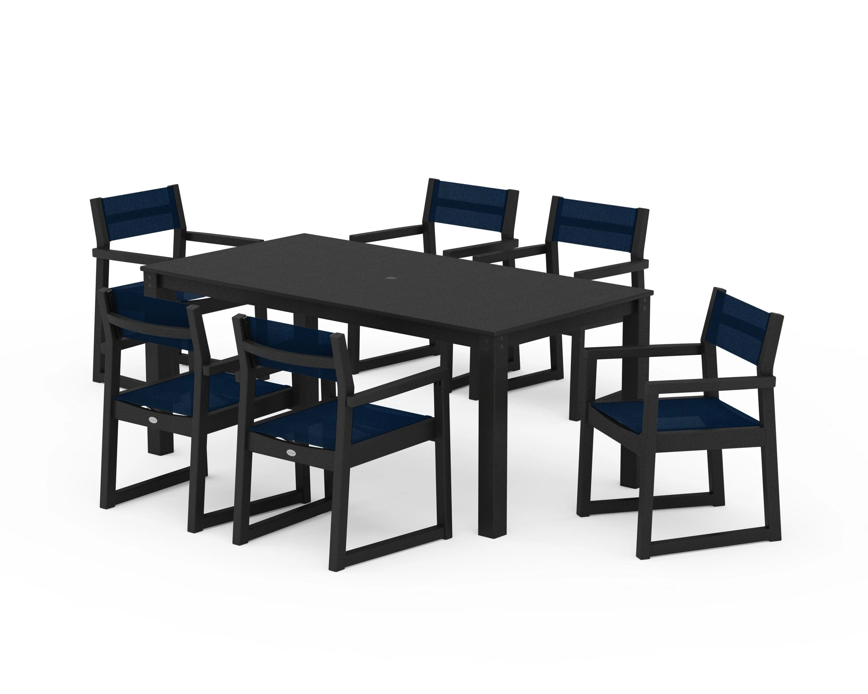EDGE Sling Arm Chair 7-Piece Parsons Dining Set - Image 3