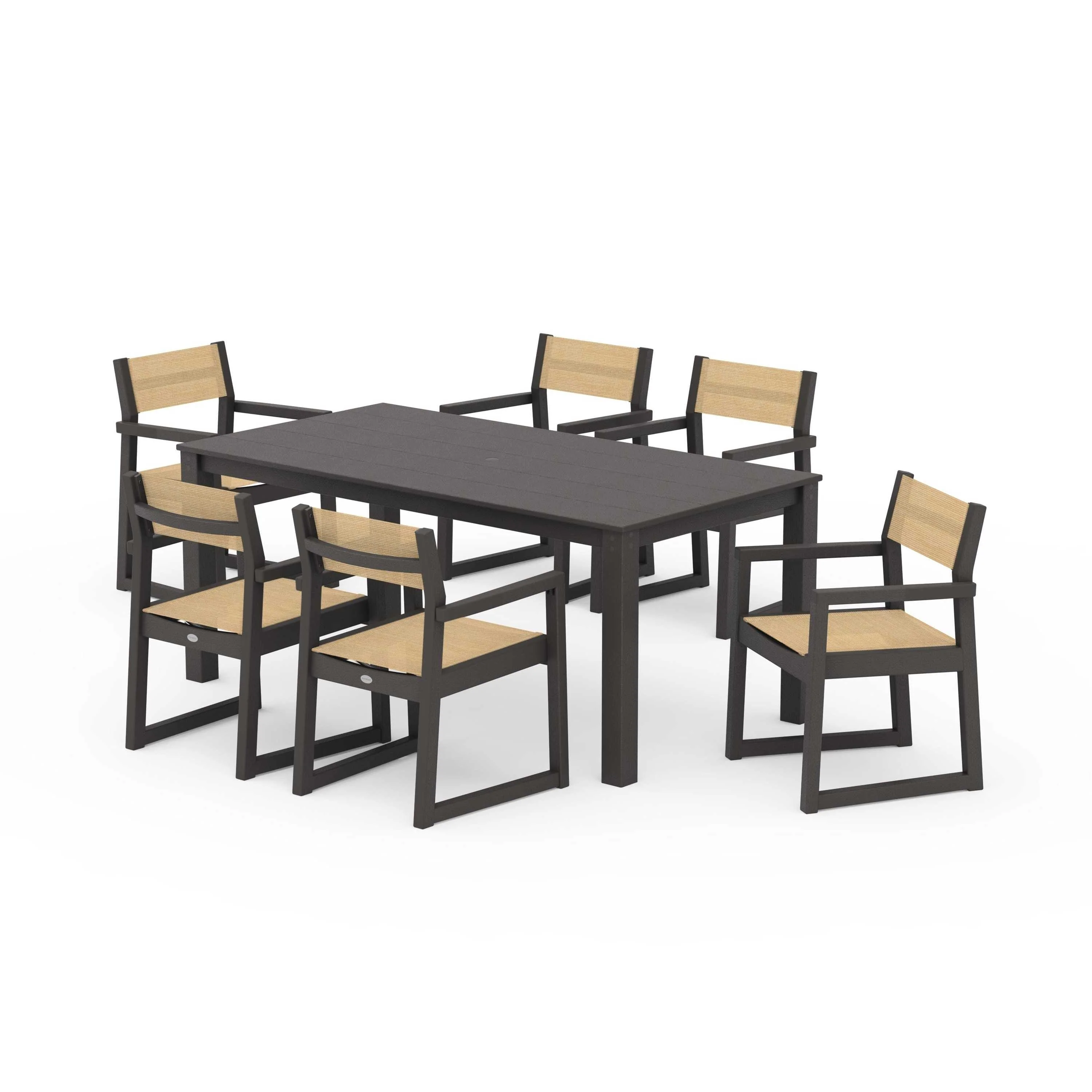 EDGE Sling Arm Chair 7-Piece Parsons Dining Set - Image 36