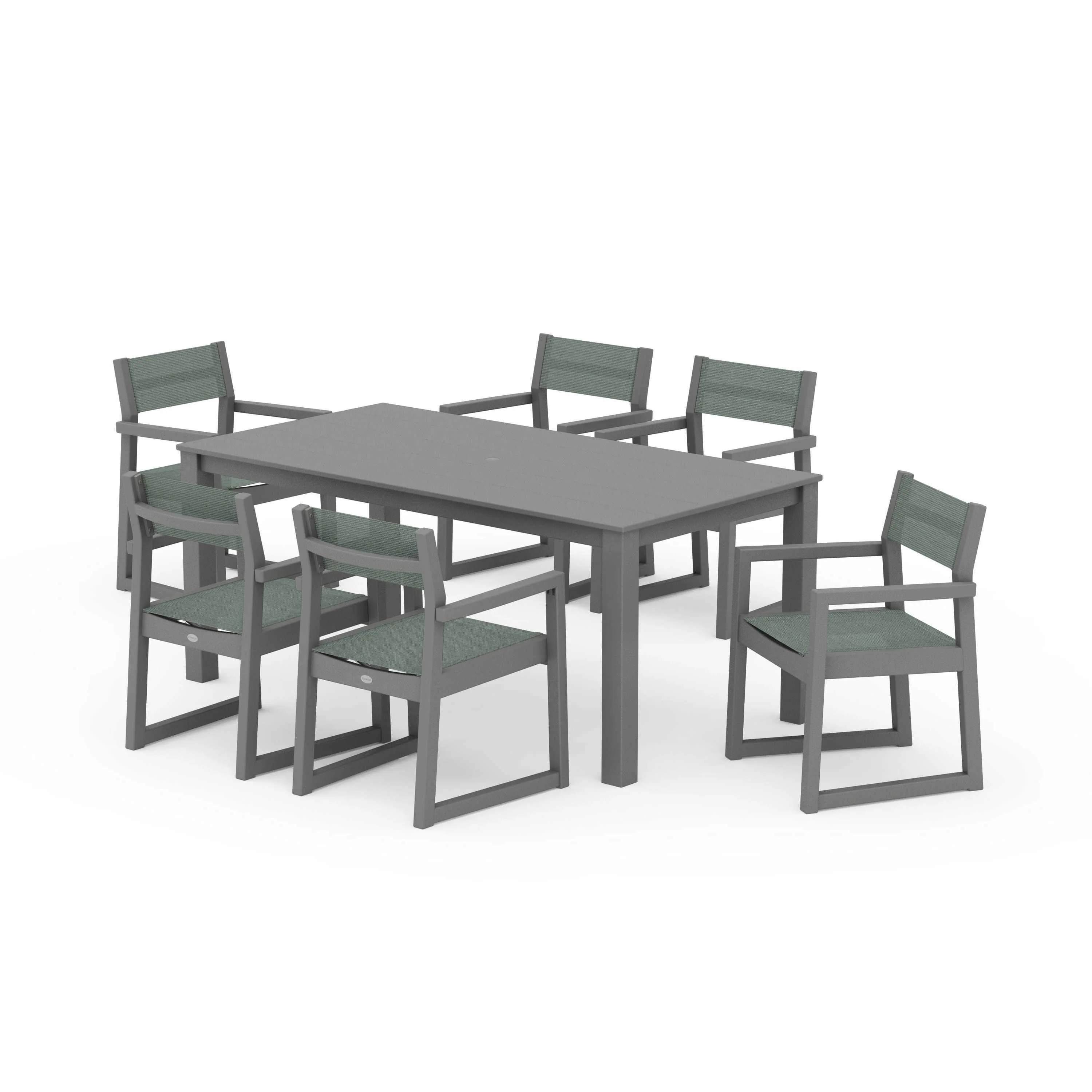 EDGE Sling Arm Chair 7-Piece Parsons Dining Set - Image 41