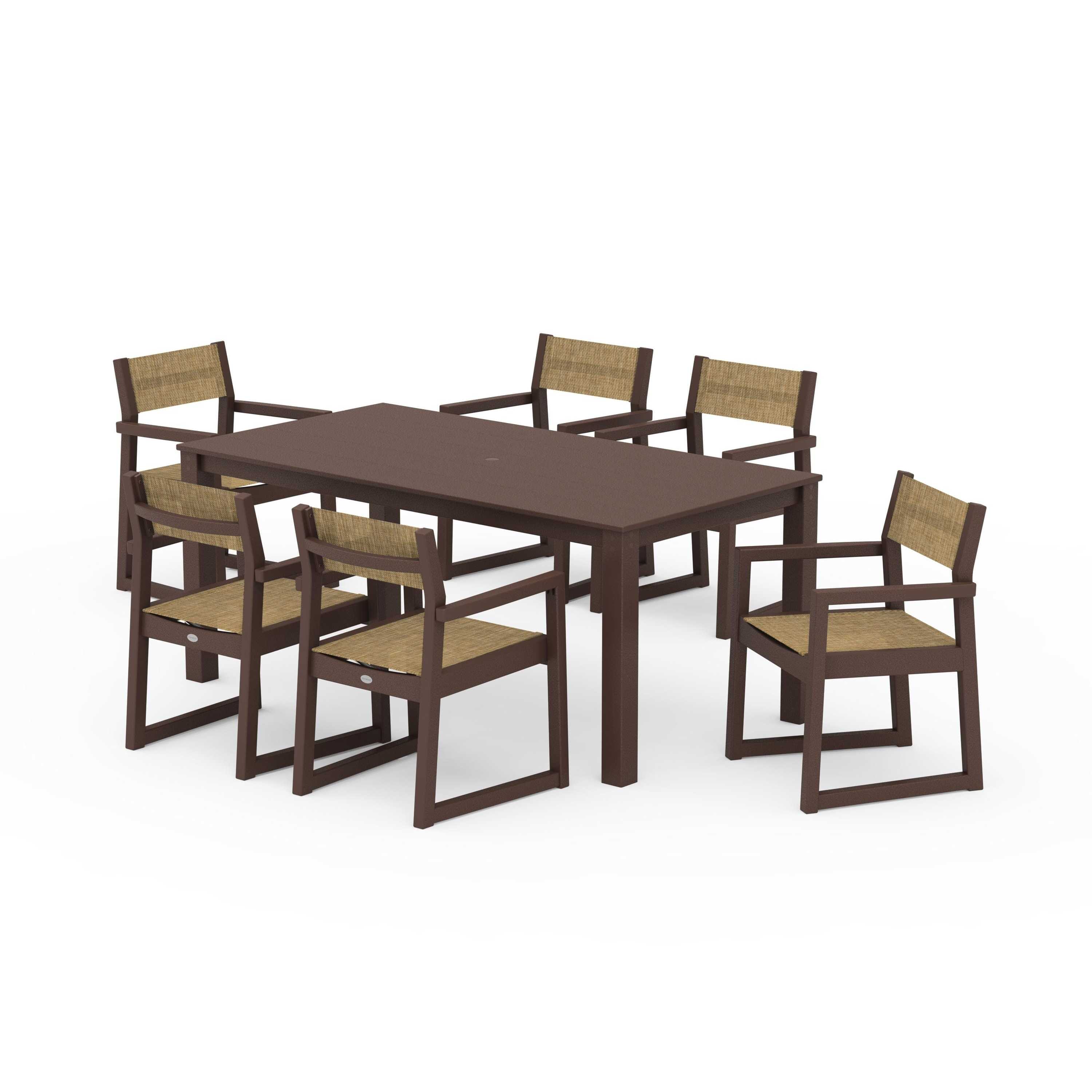 EDGE Sling Arm Chair 7-Piece Parsons Dining Set - Image 47