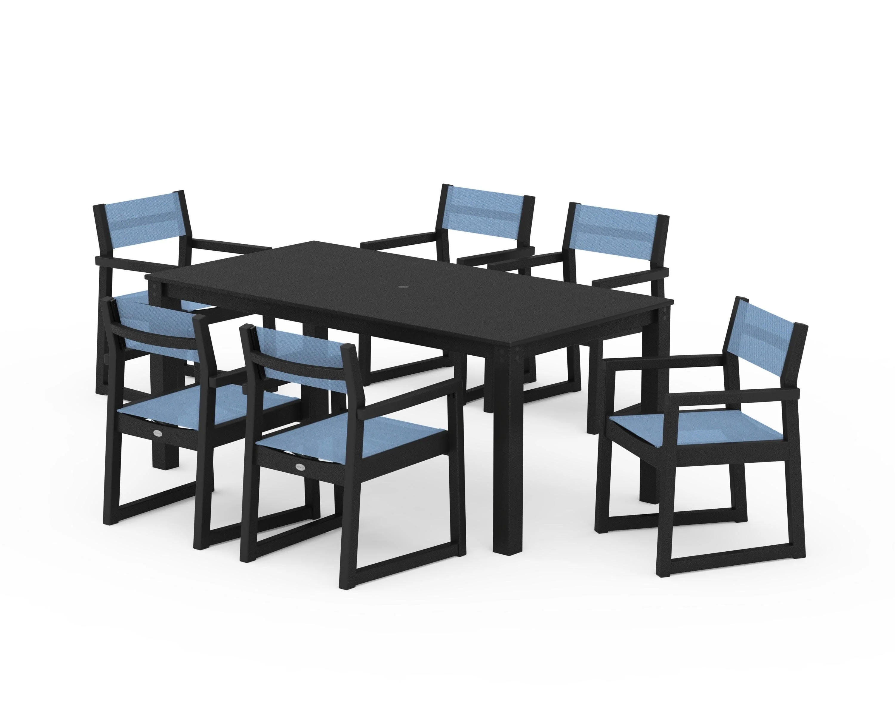 EDGE Sling Arm Chair 7-Piece Parsons Dining Set - Image 5