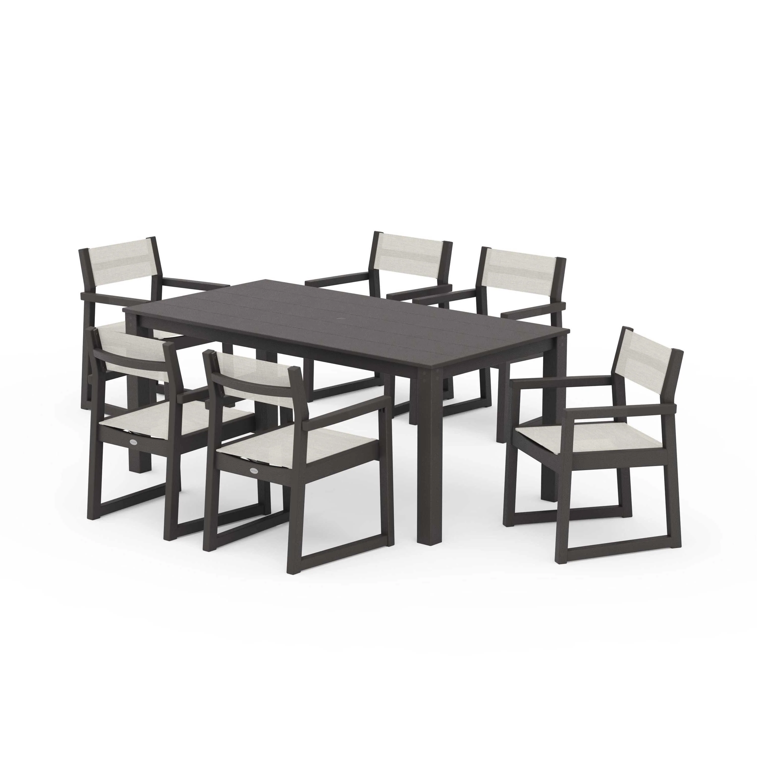 EDGE Sling Arm Chair 7-Piece Parsons Dining Set - Image 55
