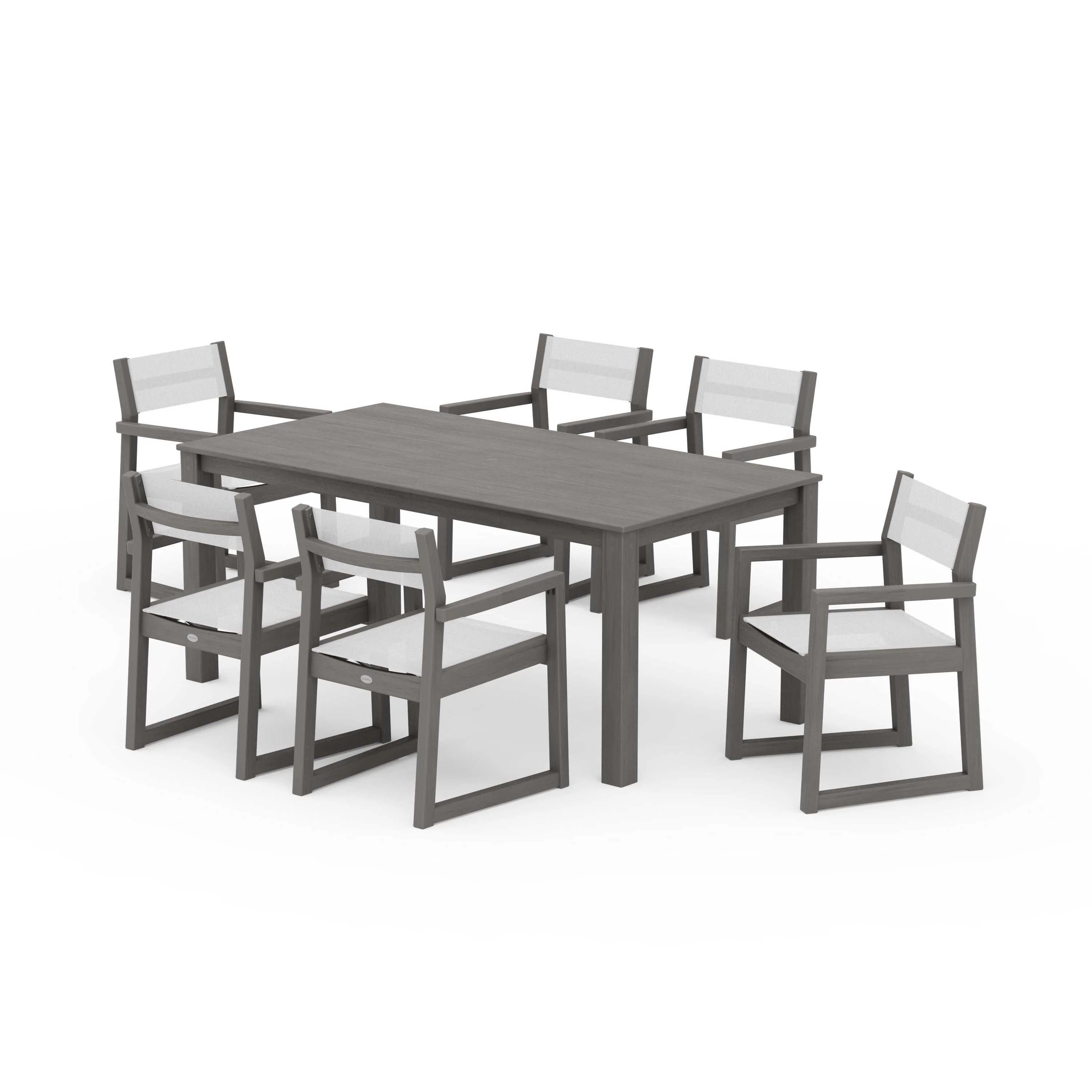 EDGE Sling Arm Chair 7-Piece Parsons Dining Set - Image 56