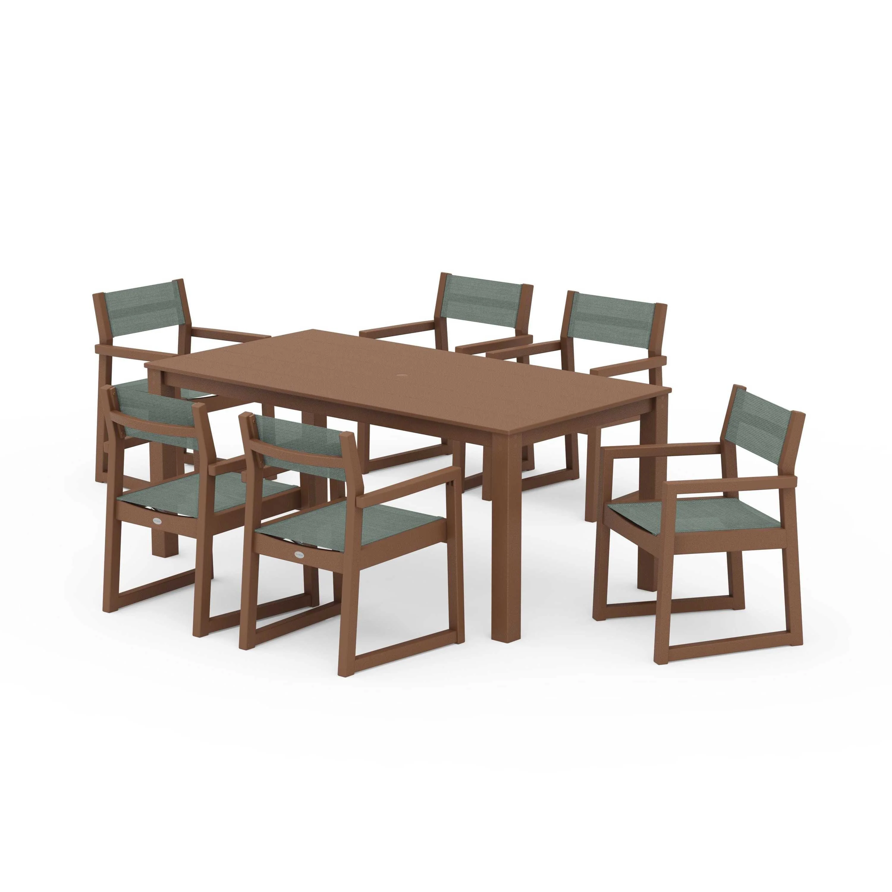 EDGE Sling Arm Chair 7-Piece Parsons Dining Set - Image 57