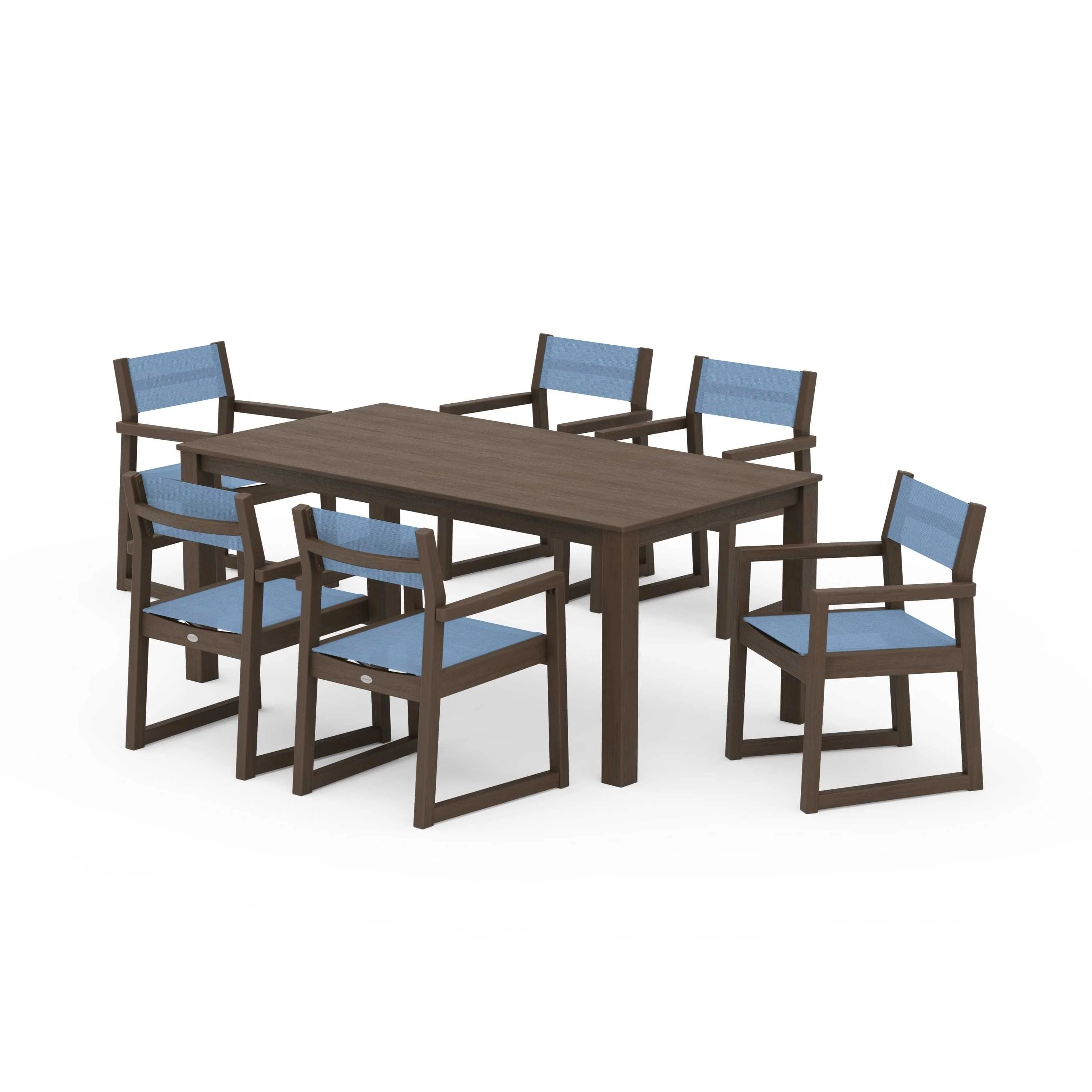 EDGE Sling Arm Chair 7-Piece Parsons Dining Set - Image 62