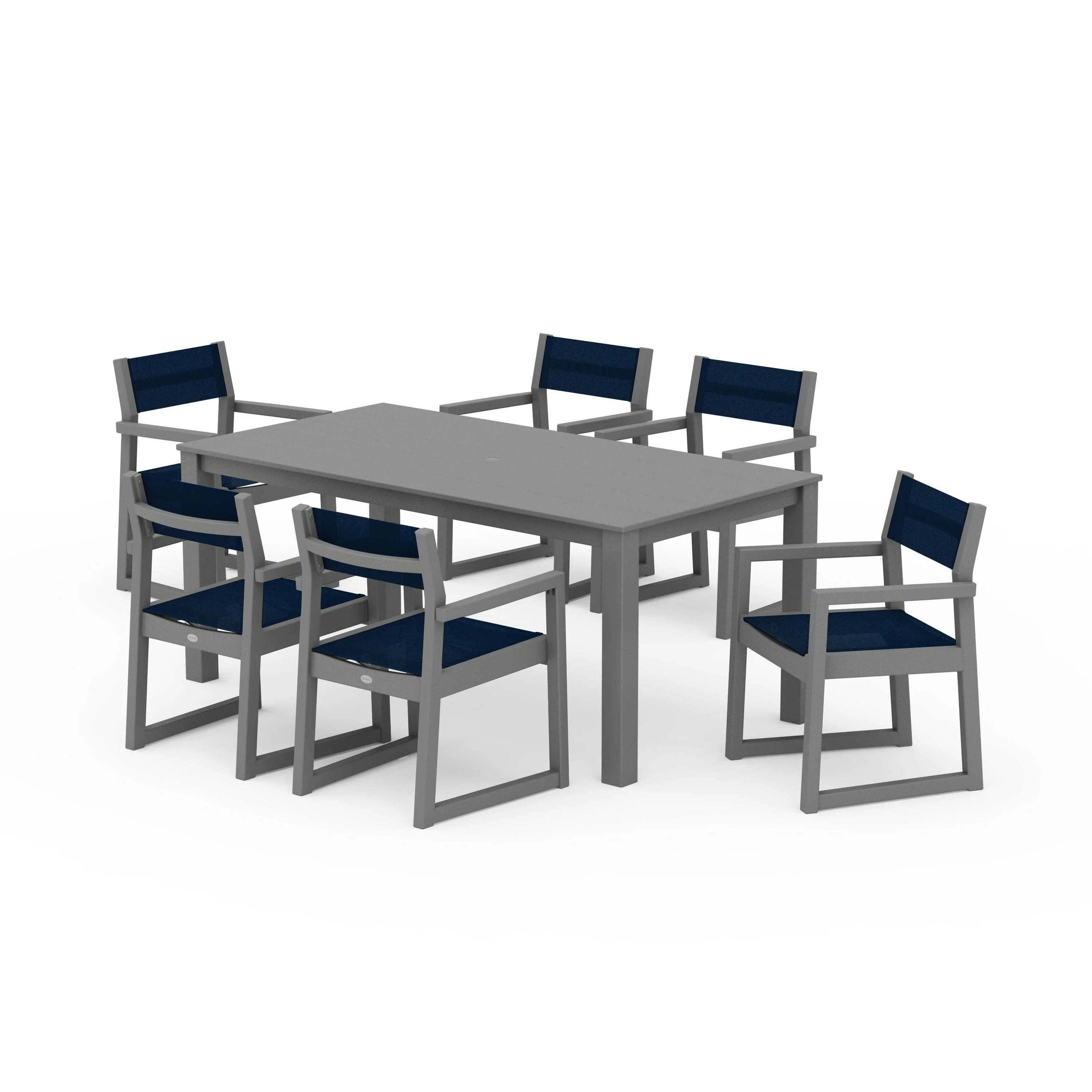 EDGE Sling Arm Chair 7-Piece Parsons Dining Set - Image 63