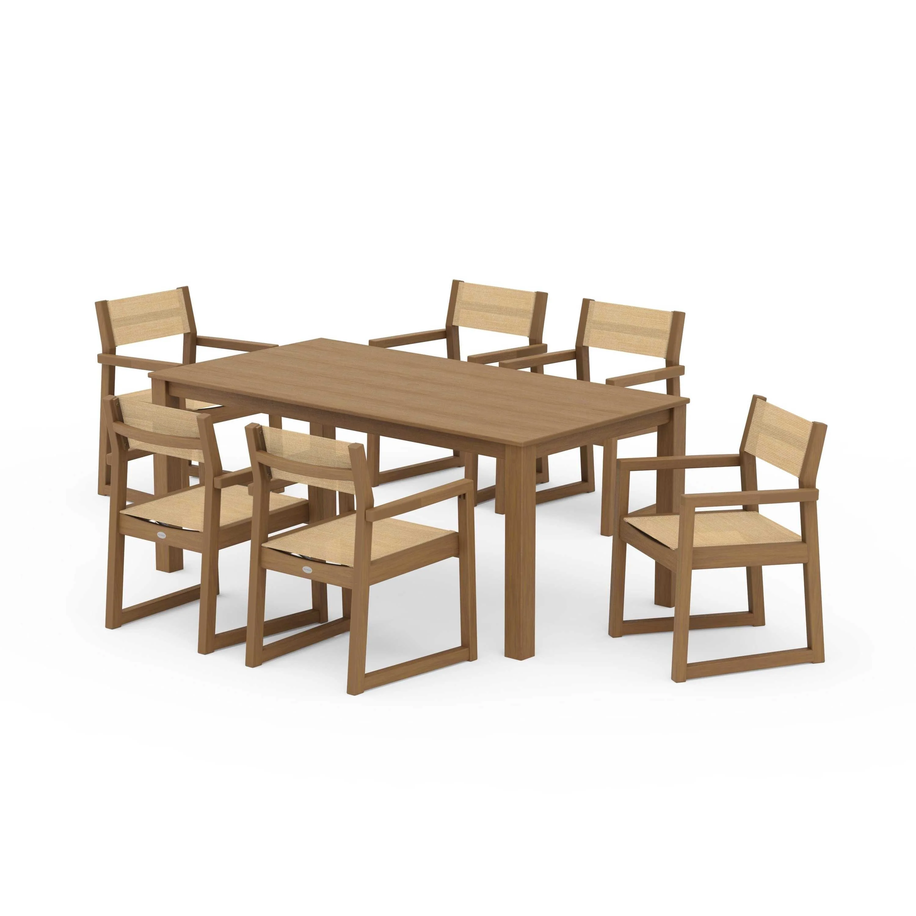 EDGE Sling Arm Chair 7-Piece Parsons Dining Set - Image 67