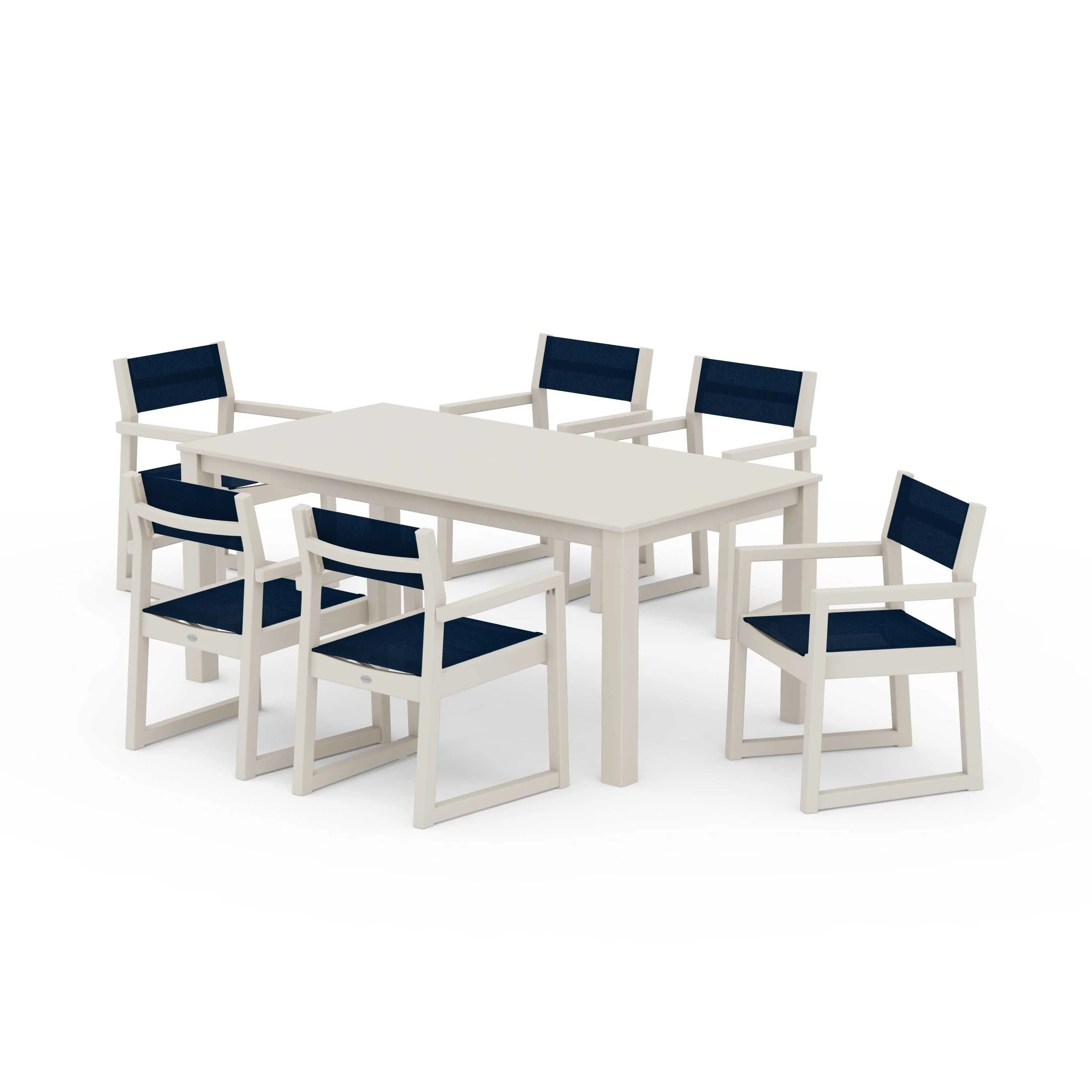 EDGE Sling Arm Chair 7-Piece Parsons Dining Set - Image 69