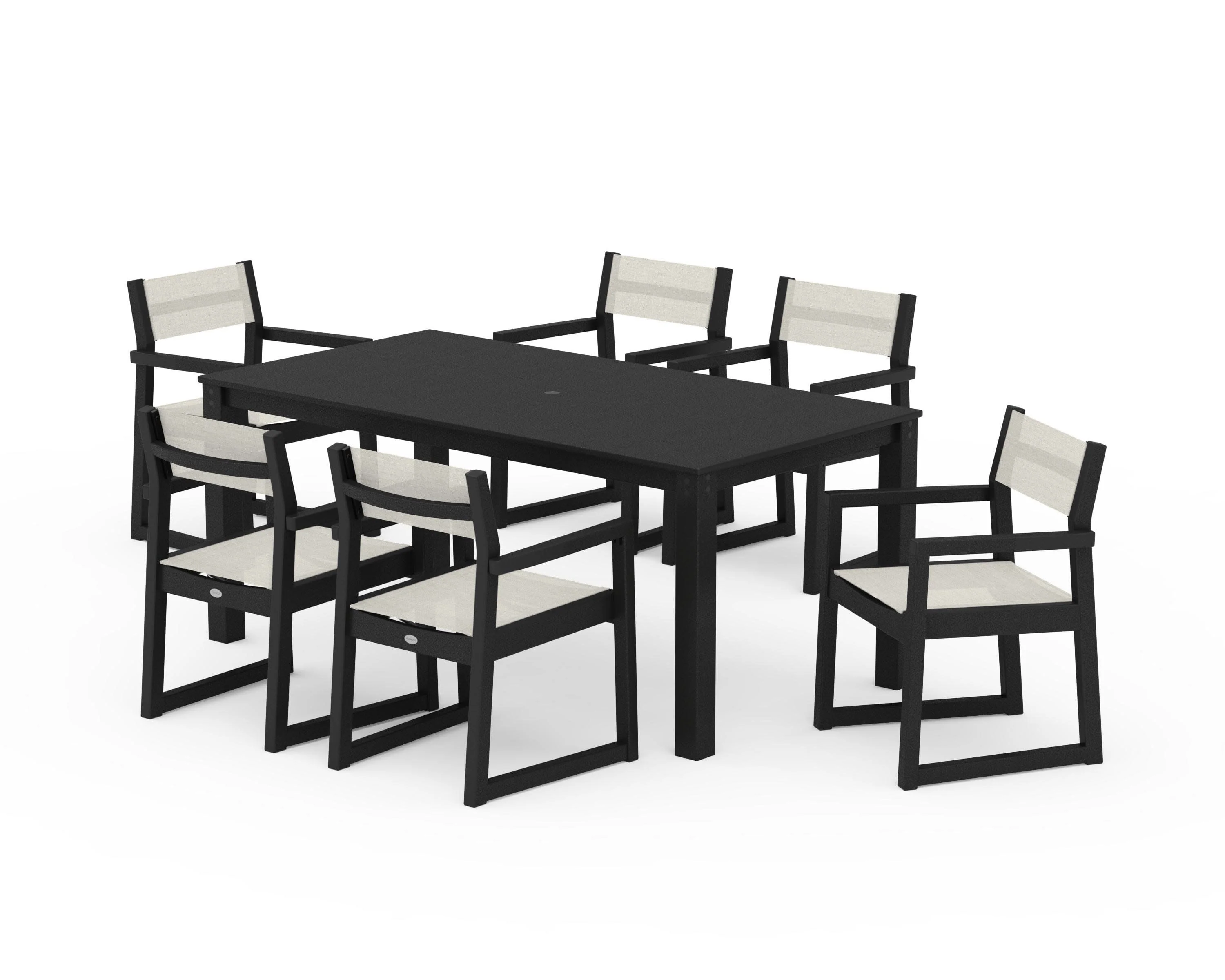 EDGE Sling Arm Chair 7-Piece Parsons Dining Set - Image 7