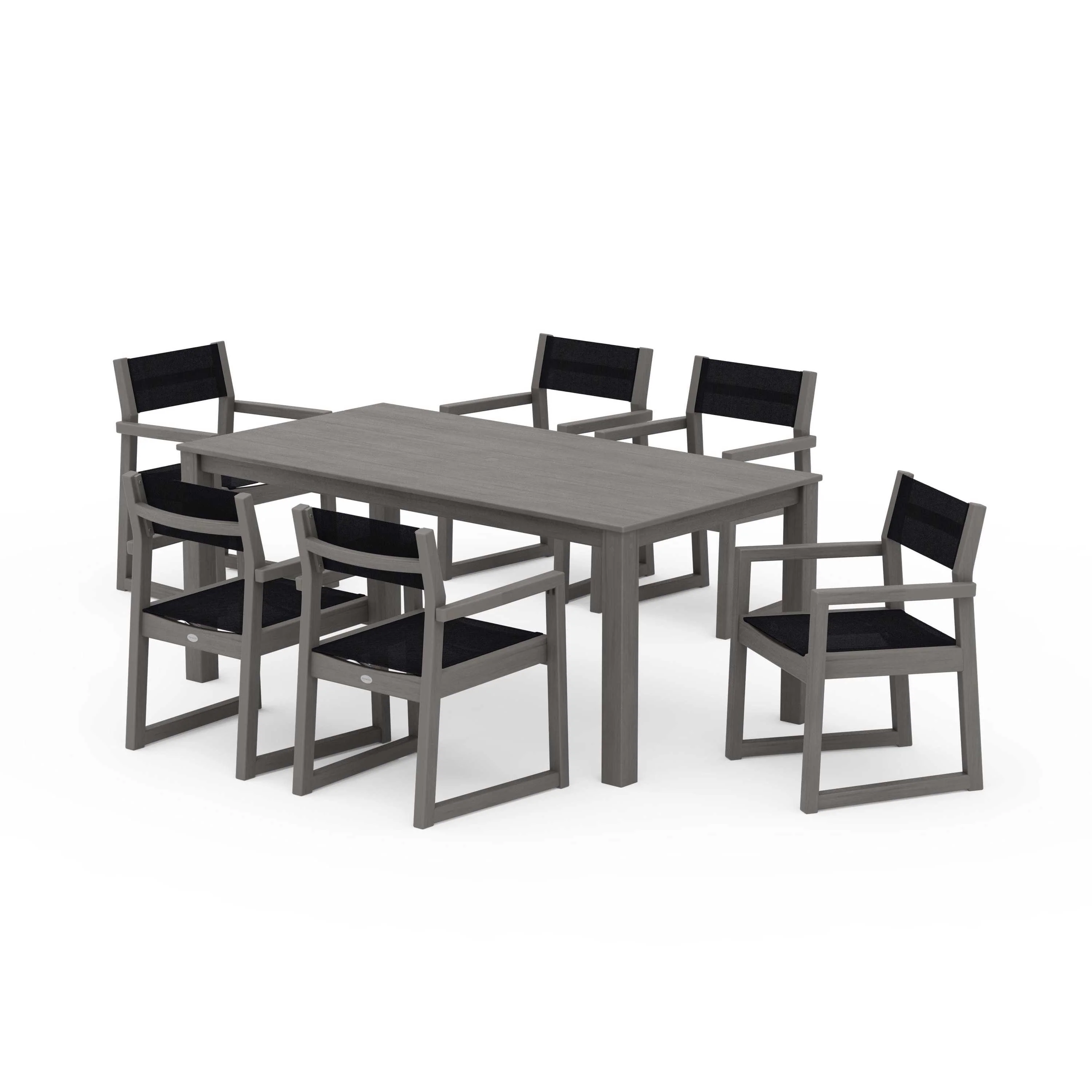 EDGE Sling Arm Chair 7-Piece Parsons Dining Set - Image 70