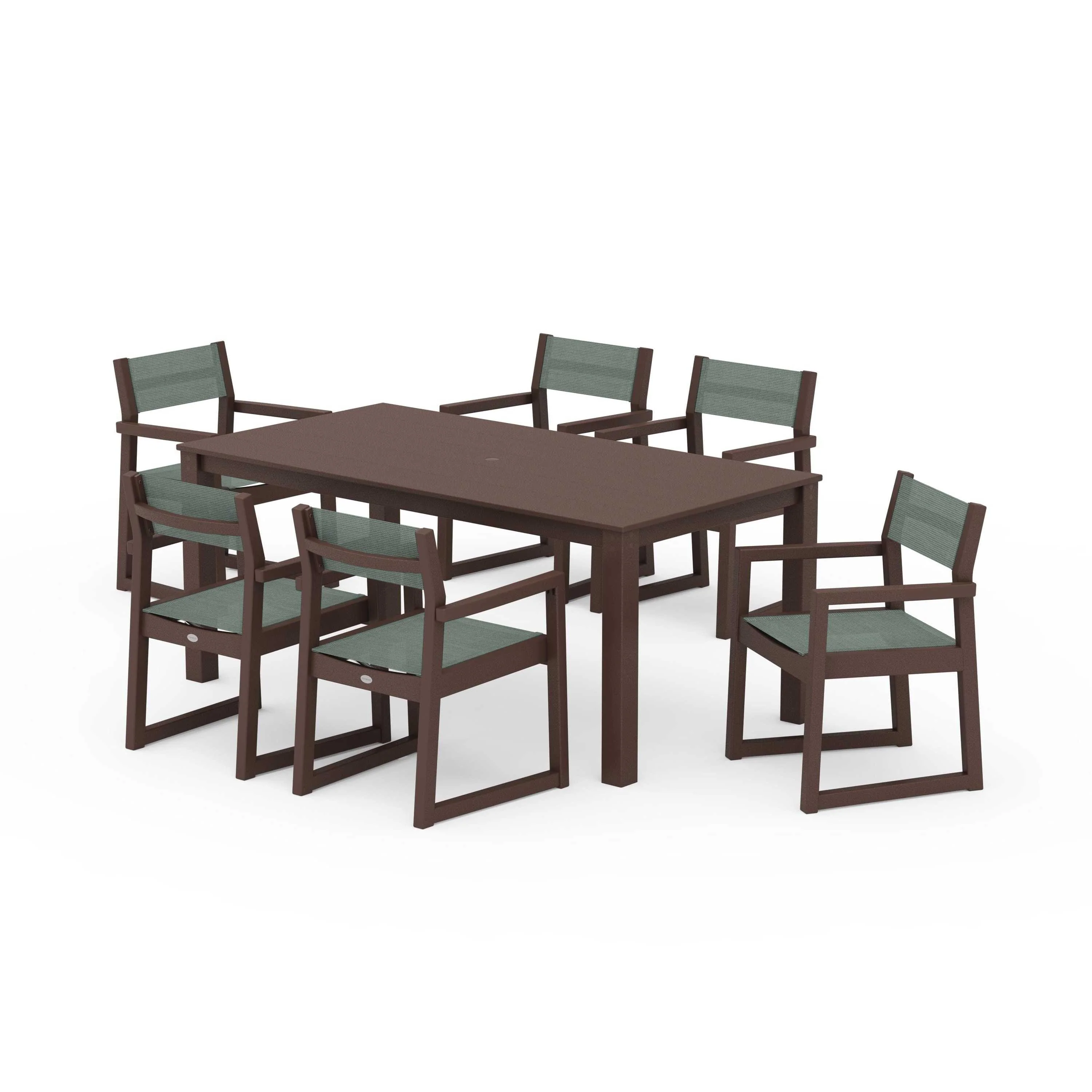 EDGE Sling Arm Chair 7-Piece Parsons Dining Set - Image 72