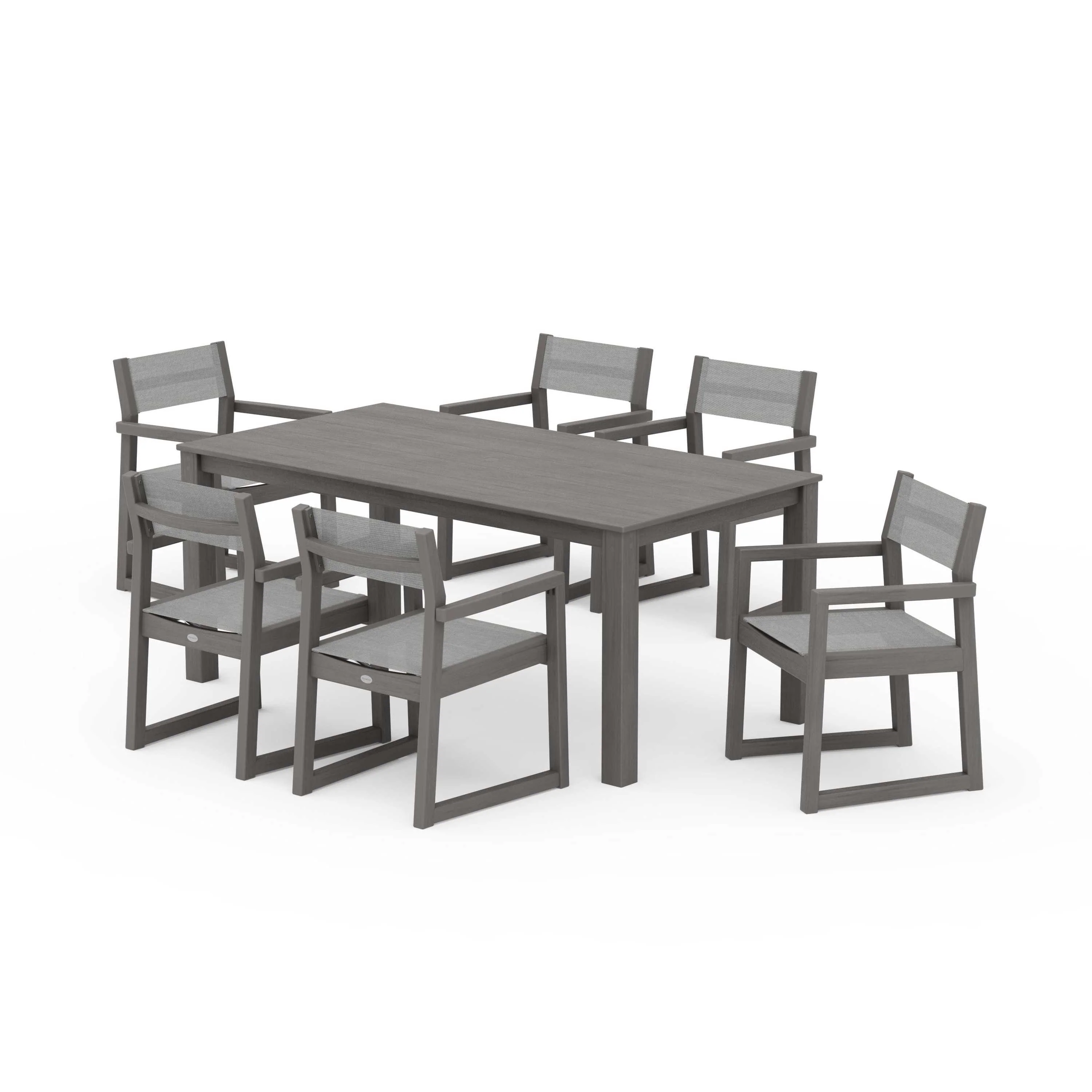 EDGE Sling Arm Chair 7-Piece Parsons Dining Set - Image 75