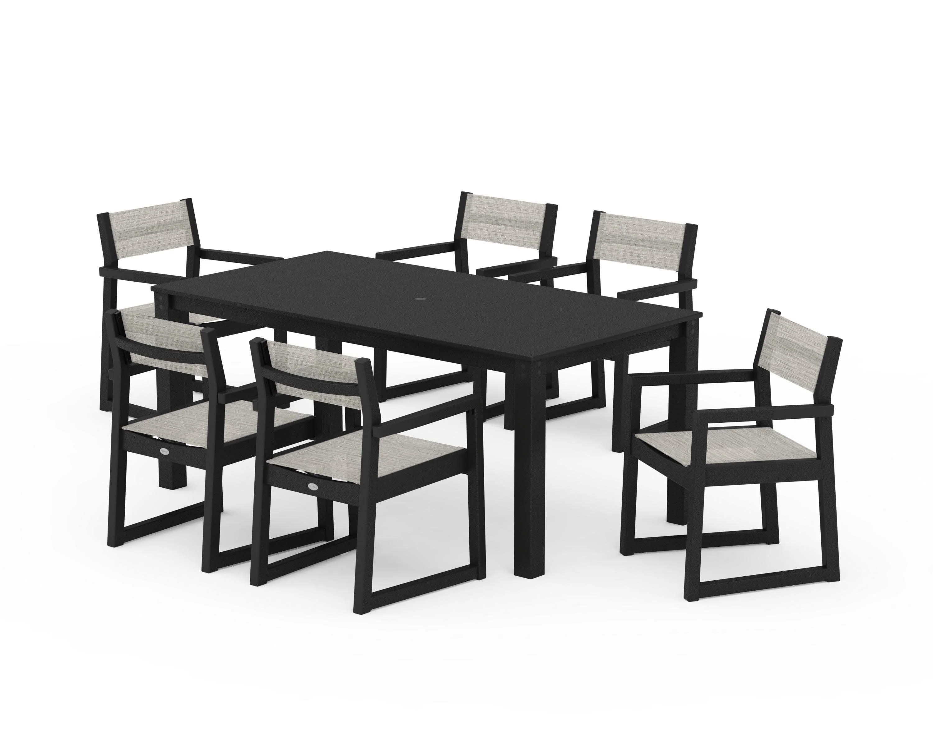 EDGE Sling Arm Chair 7-Piece Parsons Dining Set - Image 8