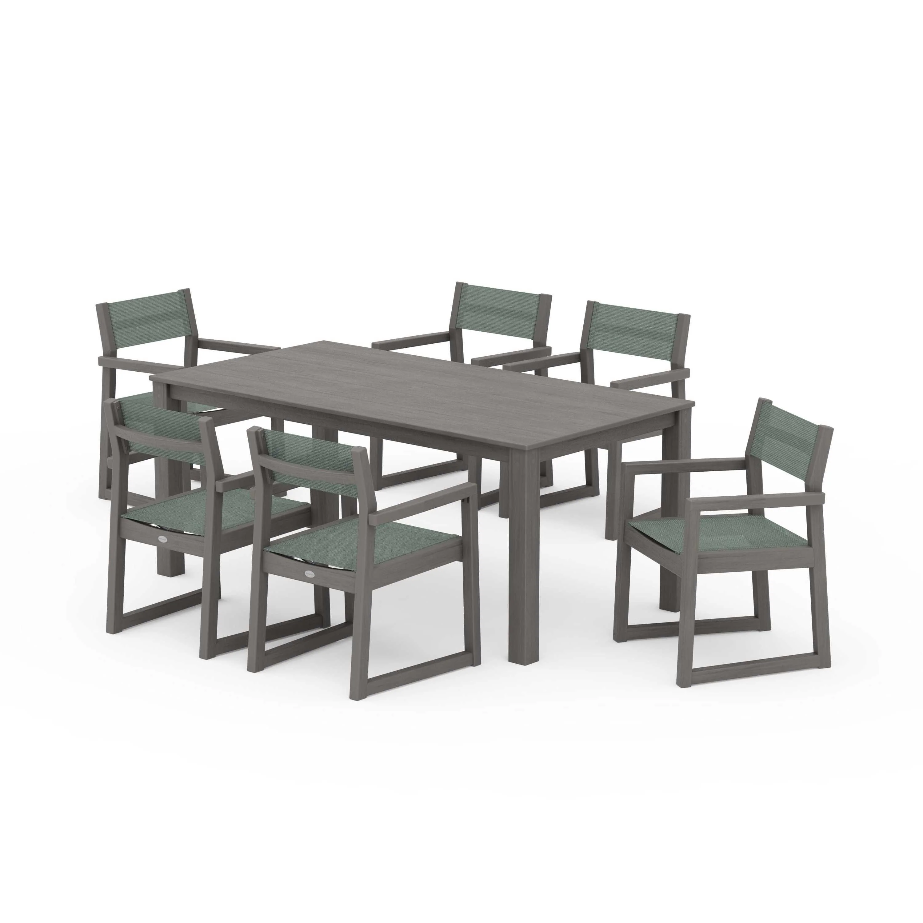 EDGE Sling Arm Chair 7-Piece Parsons Dining Set - Image 80