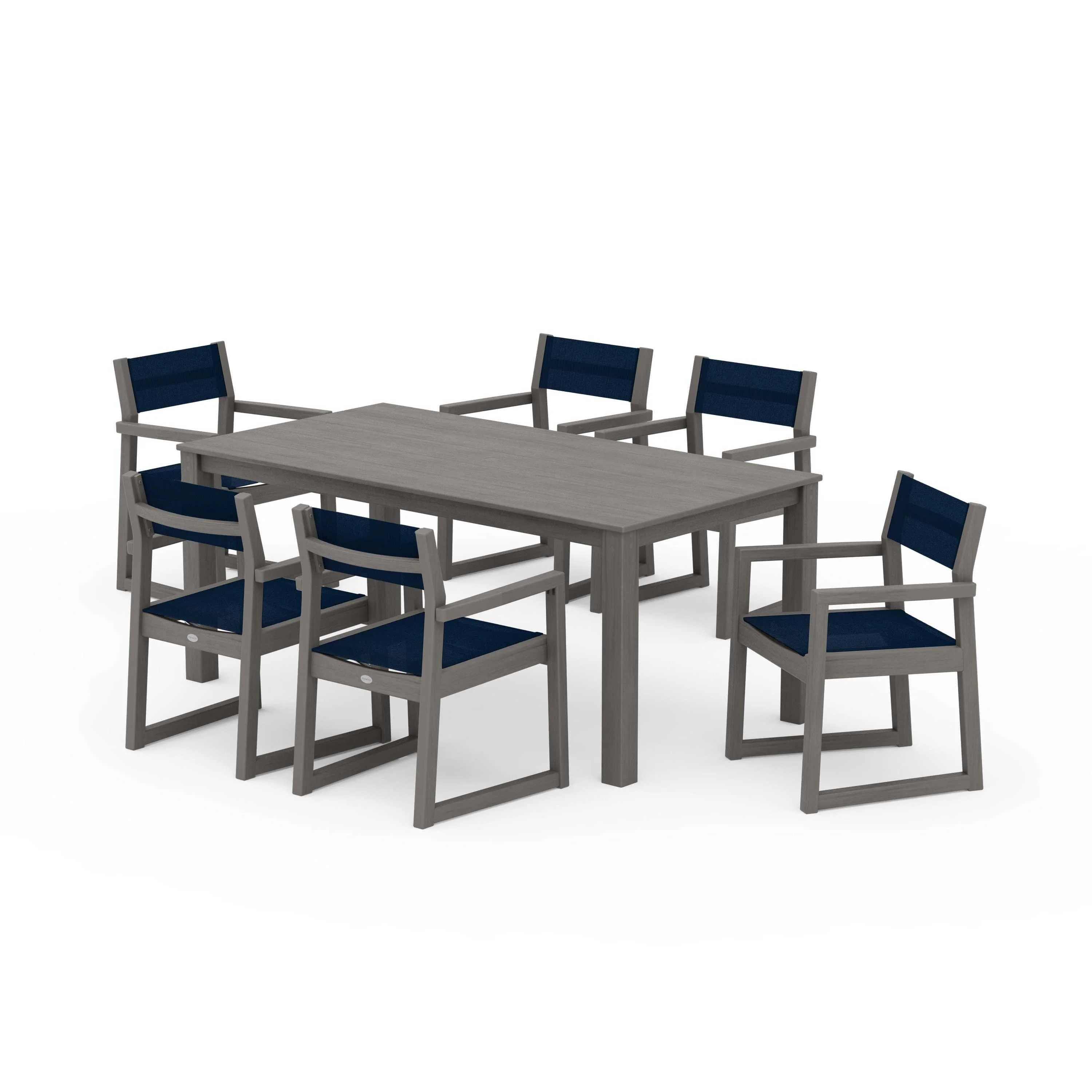 EDGE Sling Arm Chair 7-Piece Parsons Dining Set - Image 84