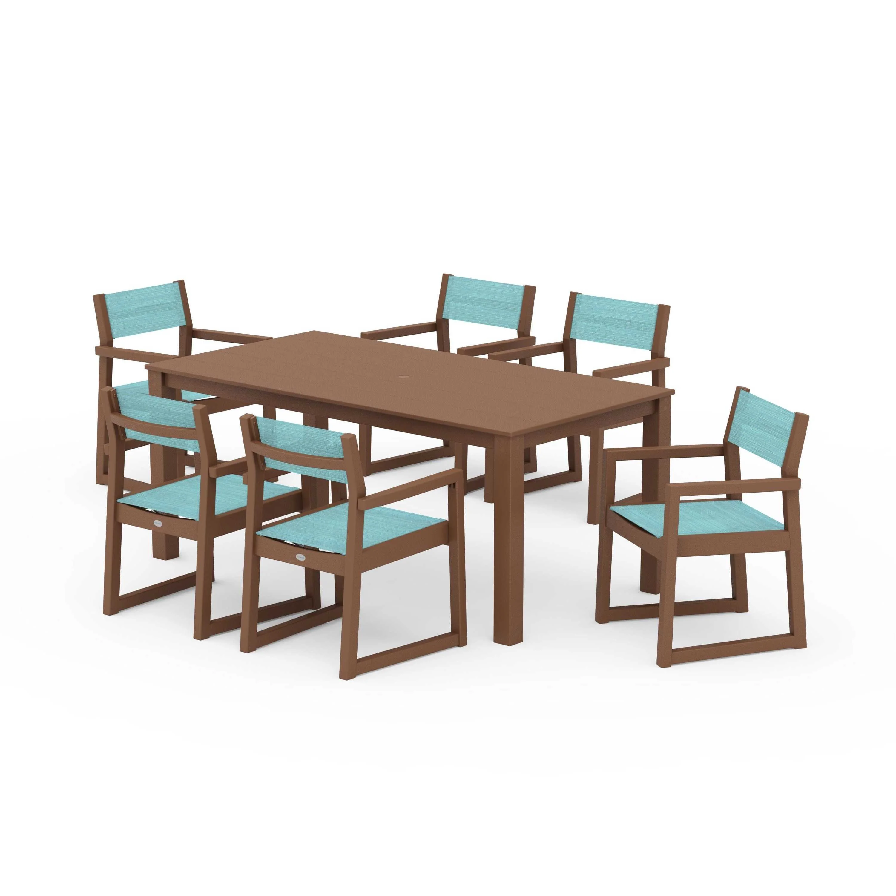 EDGE Sling Arm Chair 7-Piece Parsons Dining Set - Image 85