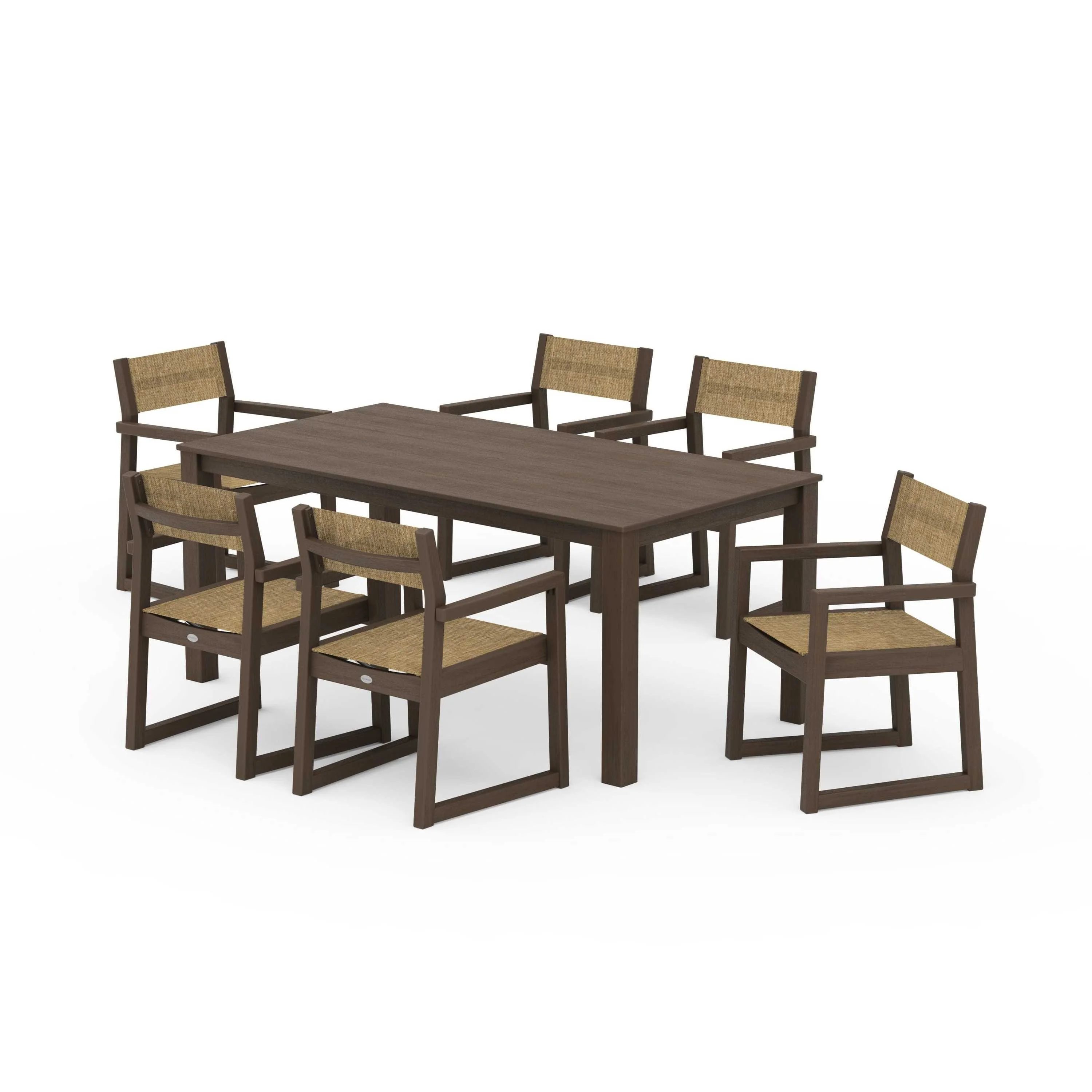 EDGE Sling Arm Chair 7-Piece Parsons Dining Set - Image 86