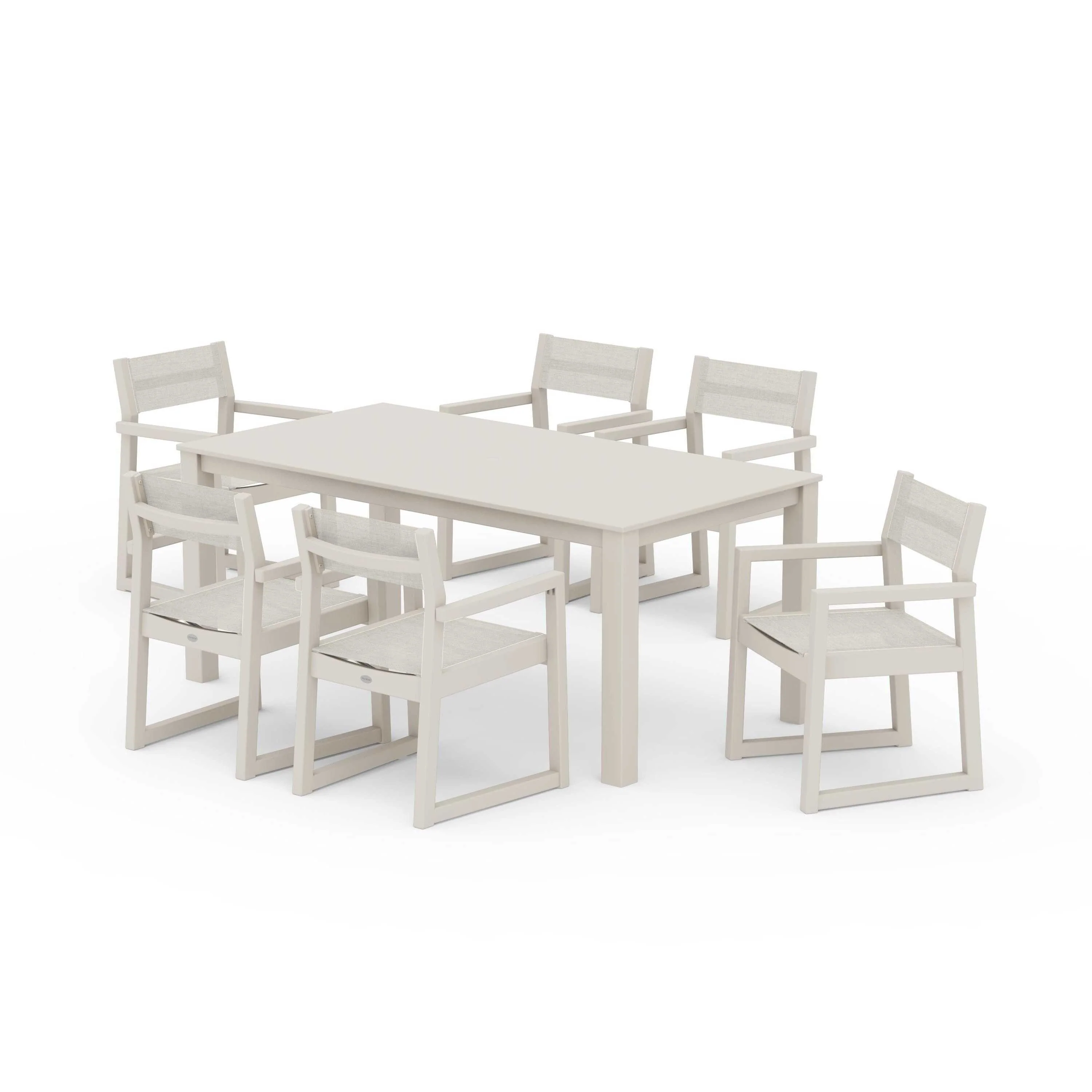 EDGE Sling Arm Chair 7-Piece Parsons Dining Set - Image 89